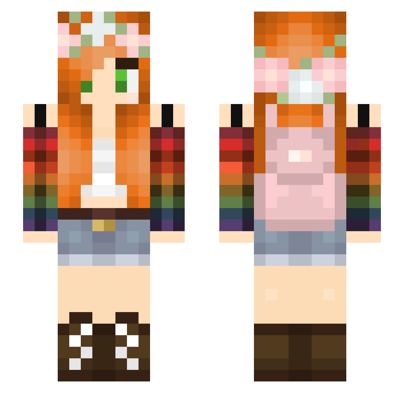 KooliusCaesar Minecraft skin, front and back view
