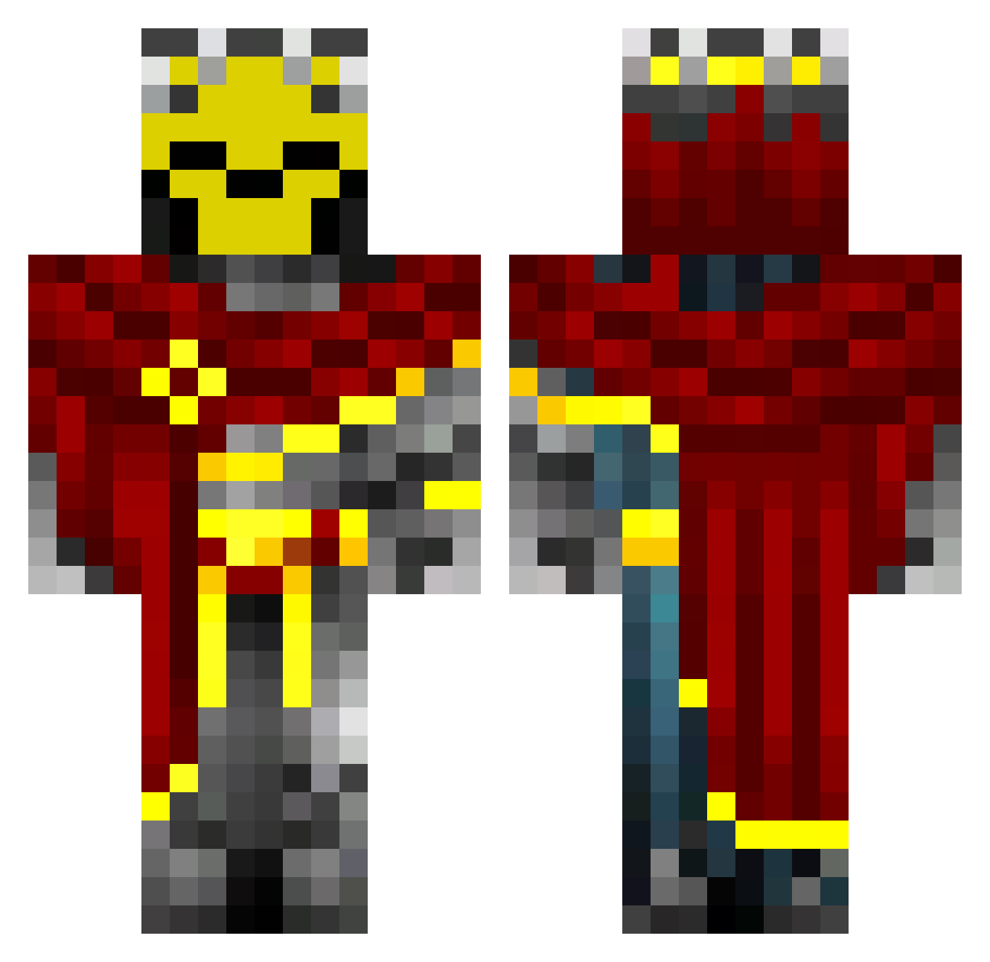 KoolMan7 Minecraft skin, front and back view