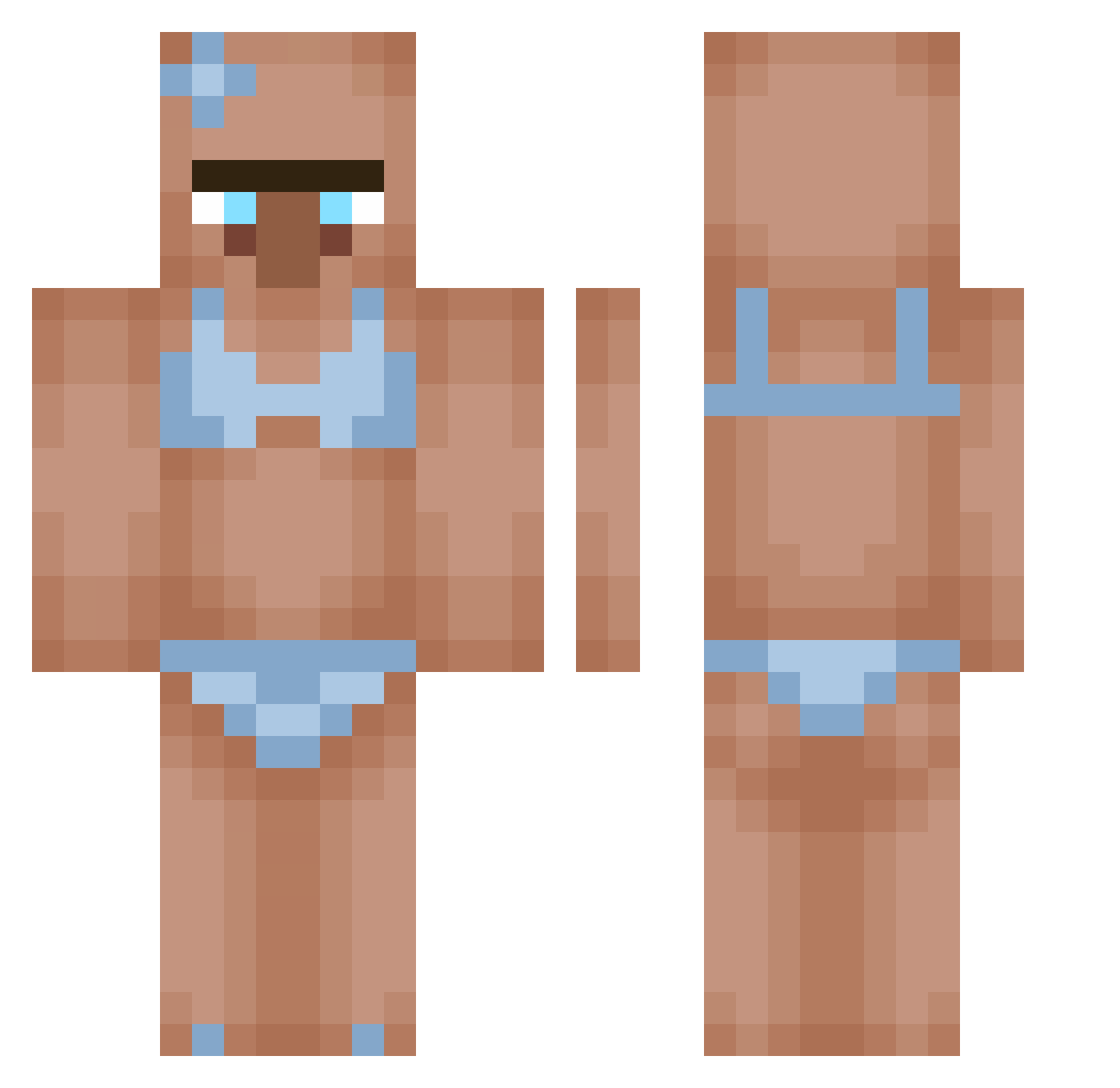 comesbigly Minecraft skin, front and back view