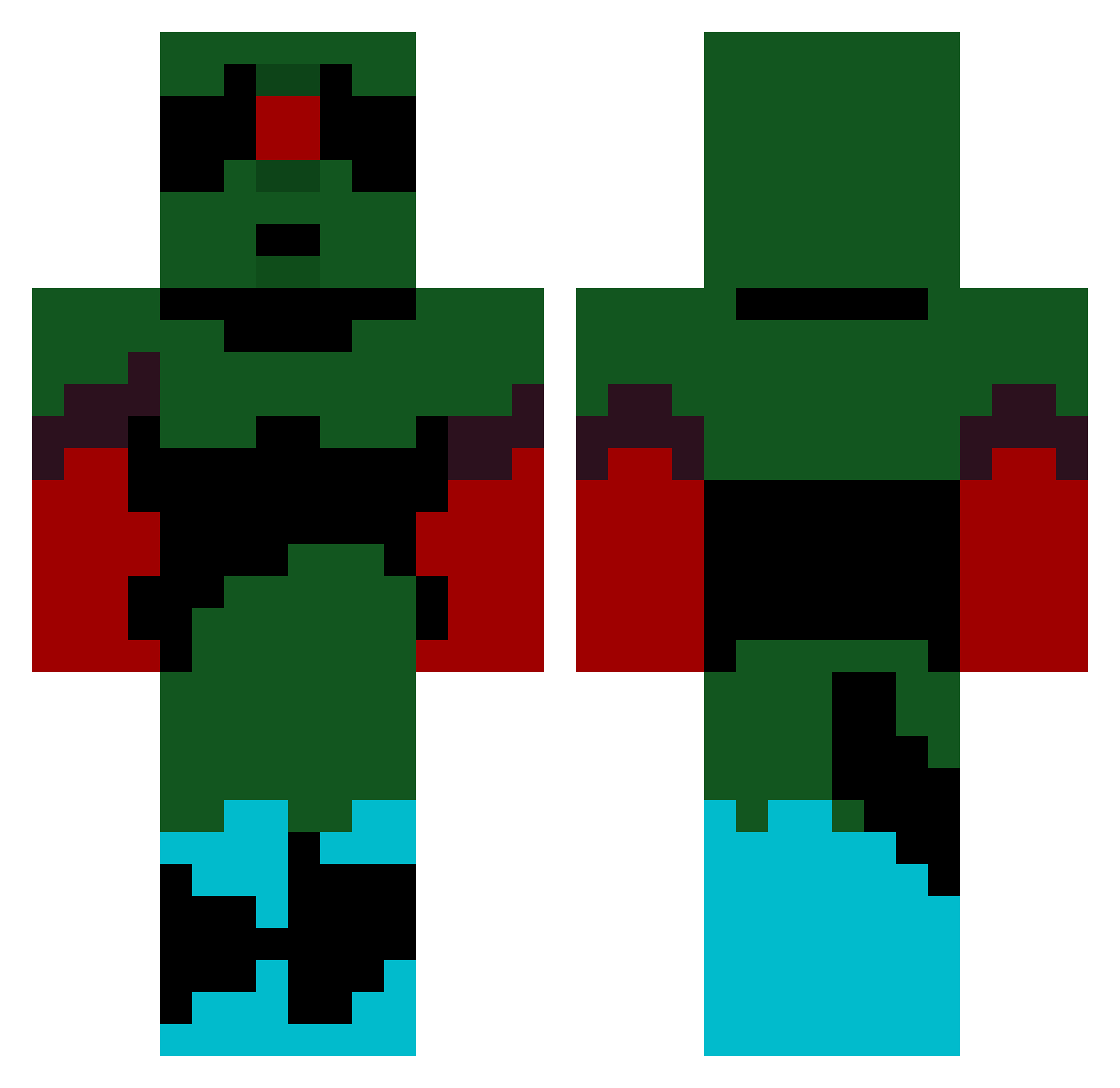 thor3434 Minecraft skin, front and back view