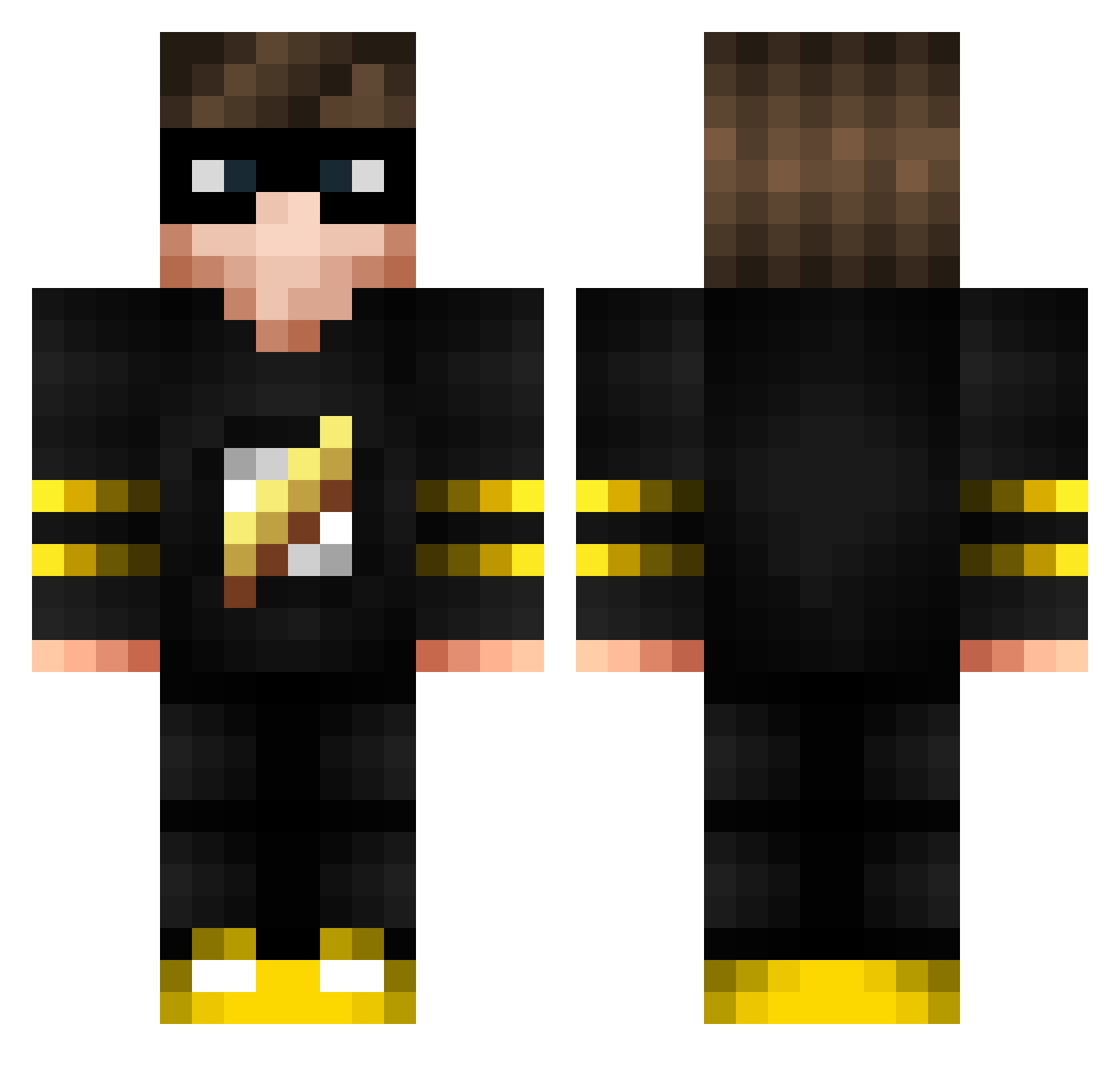 ReDisPlay Minecraft skin, front and back view