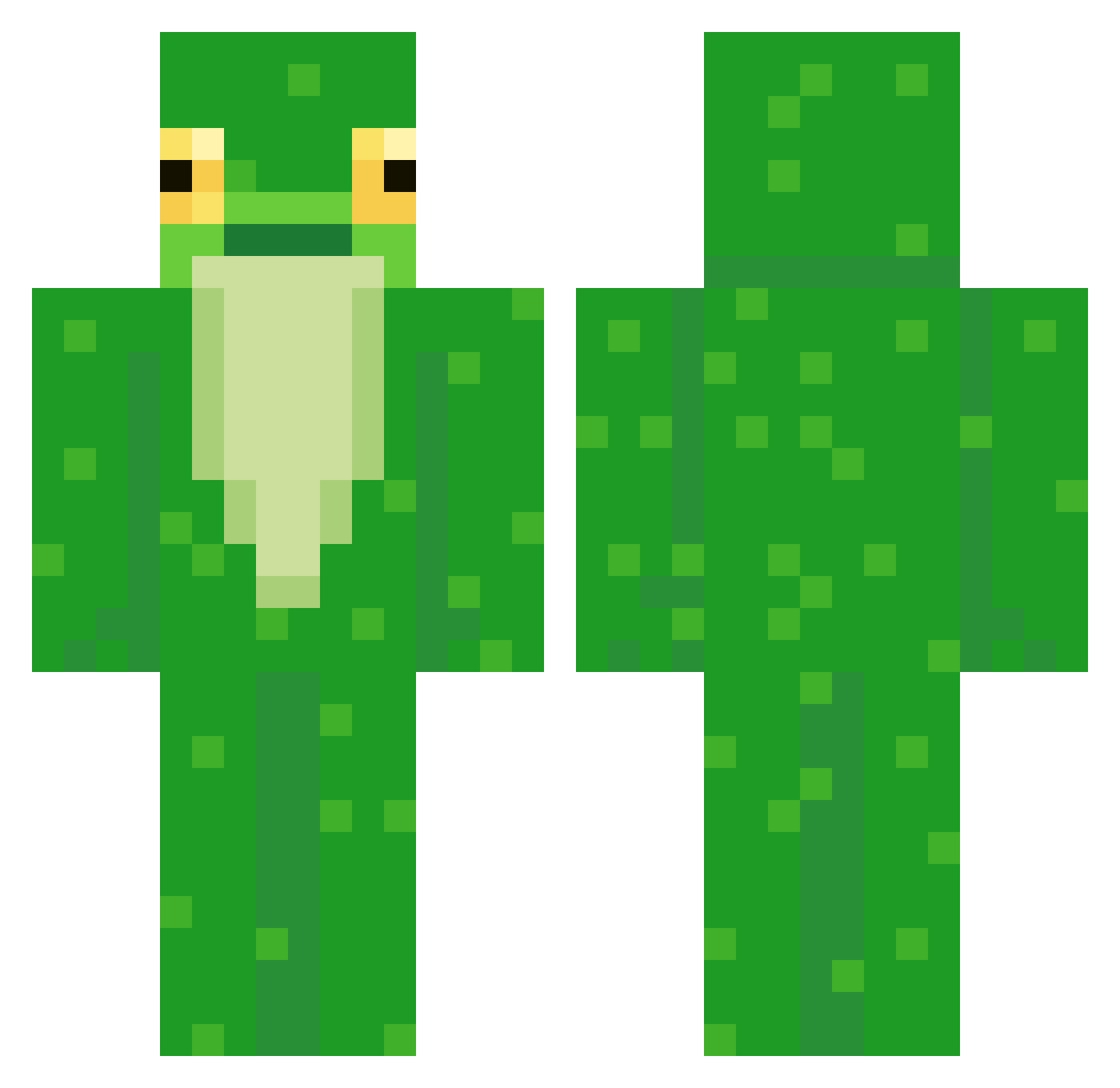 MrBoogley Minecraft skin, front and back view