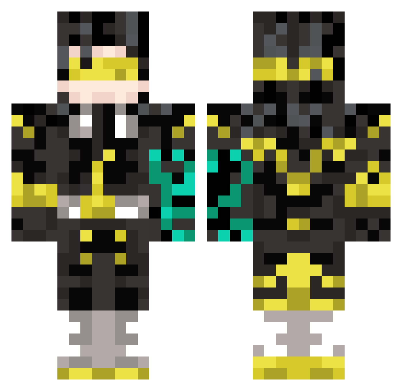 Gonil Minecraft skin, front and back view