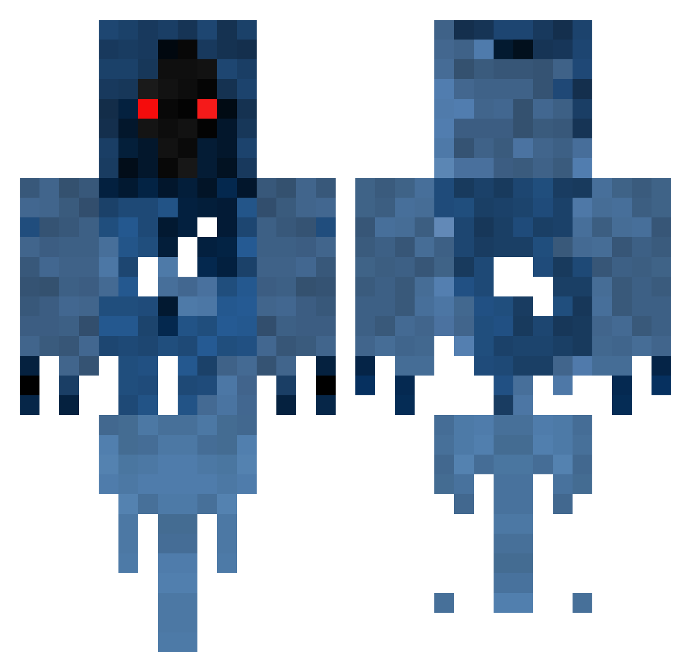 Zmaaaaan Minecraft skin, front and back view