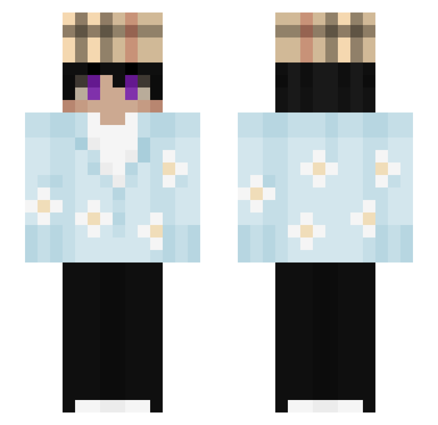 zRoogueee Minecraft skin, front and back view