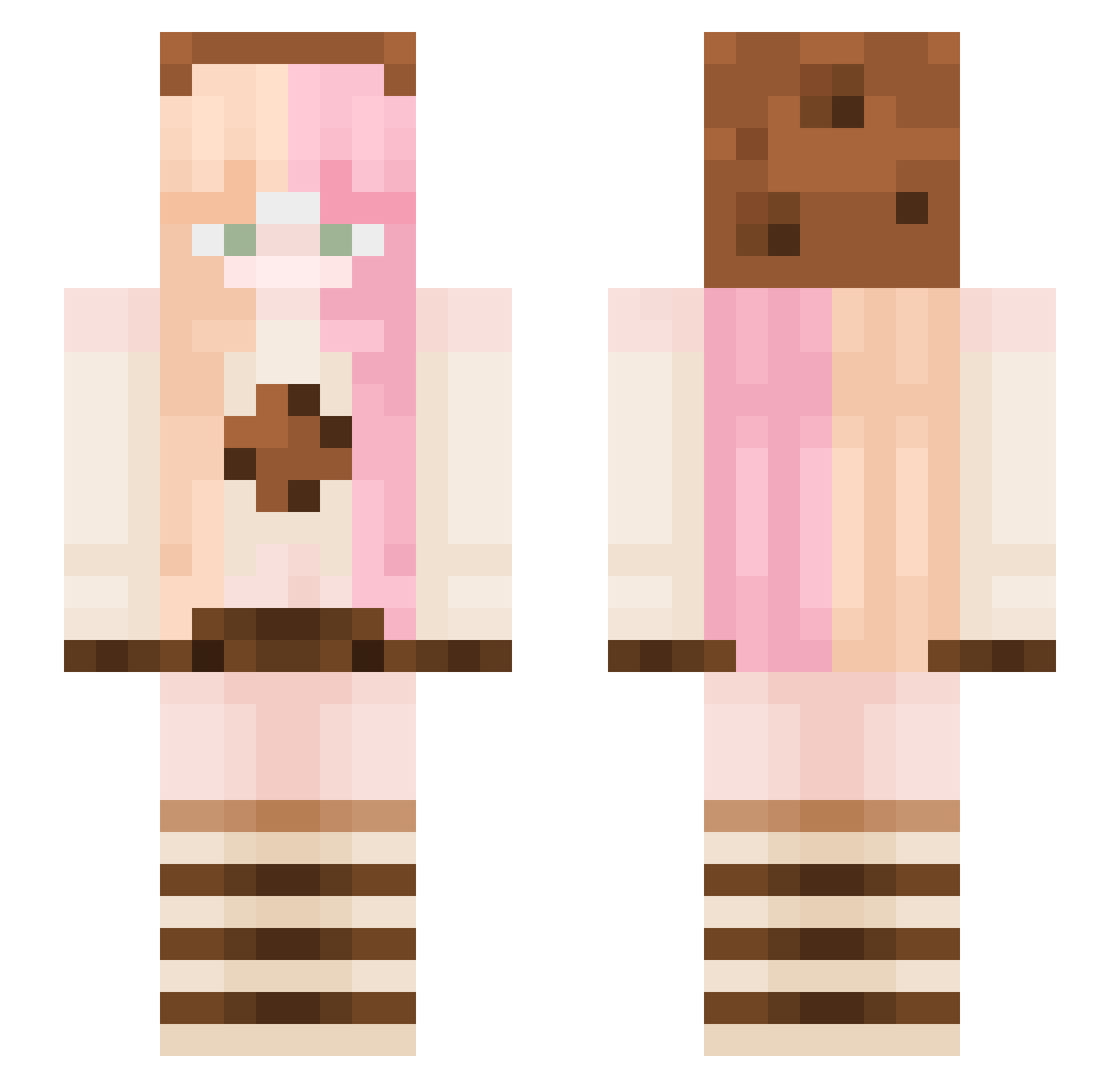 naty Minecraft skin, front and back view