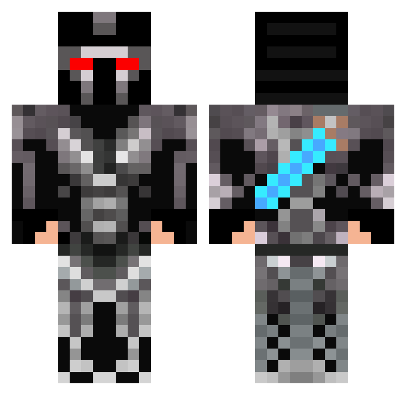 Unguard Minecraft skin, front and back view