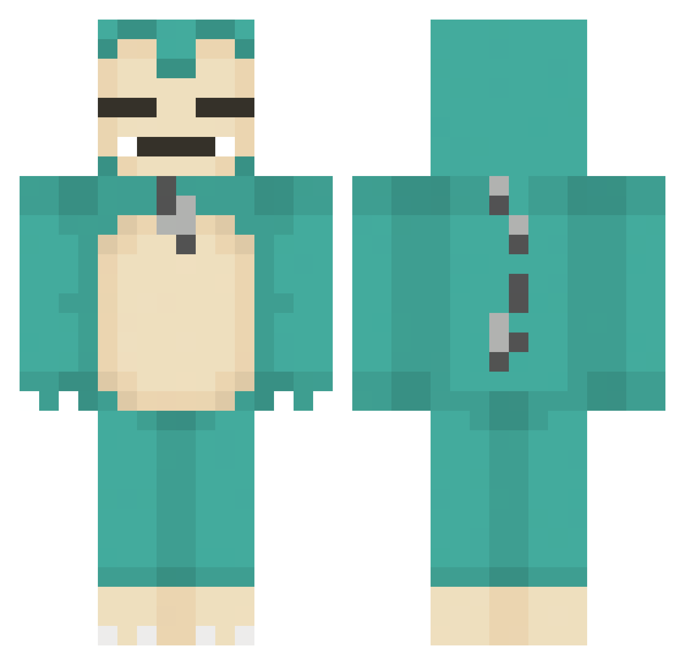 Fazy_22 Minecraft skin, front and back view