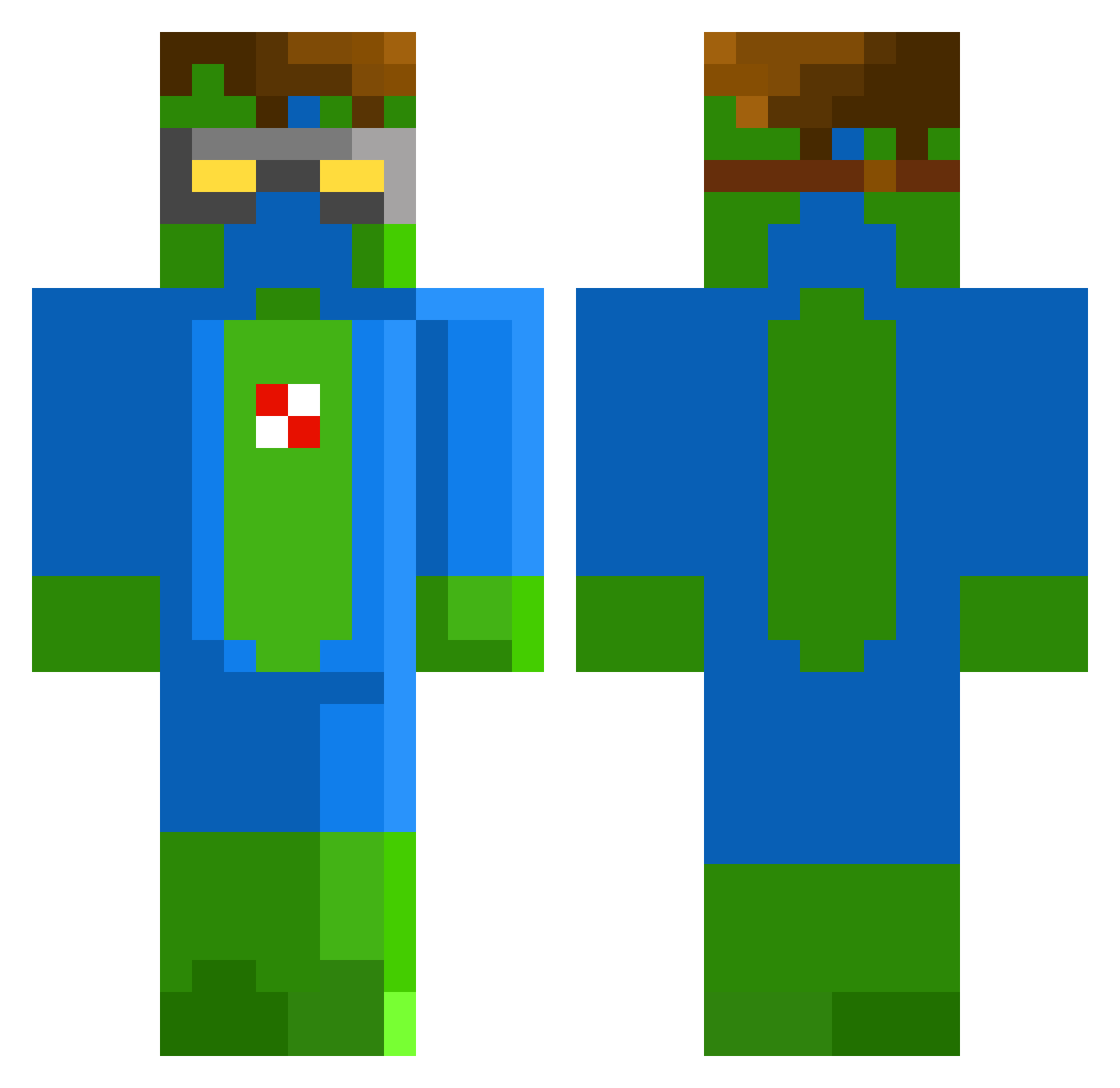 vigilantiart Minecraft skin, front and back view