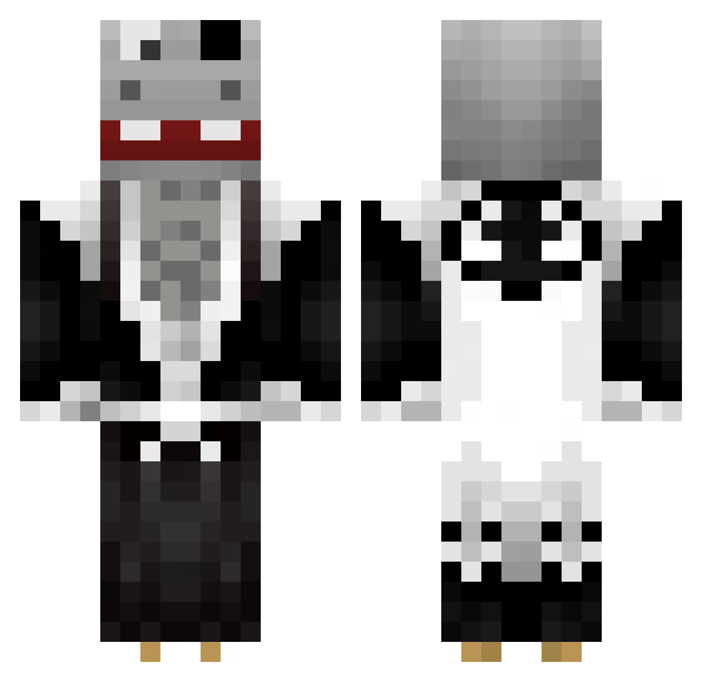 hymenocallis Minecraft skin, front and back view