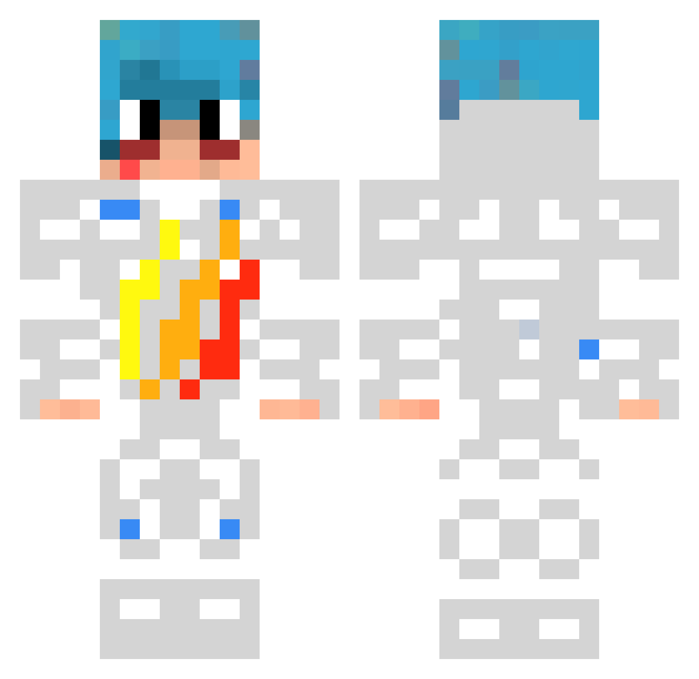 Entente Minecraft skin, front and back view