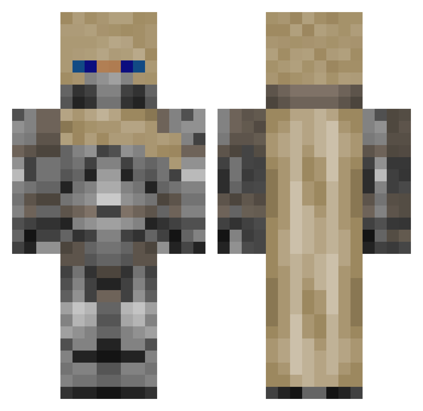 Nutrilite Minecraft skin, front and back view