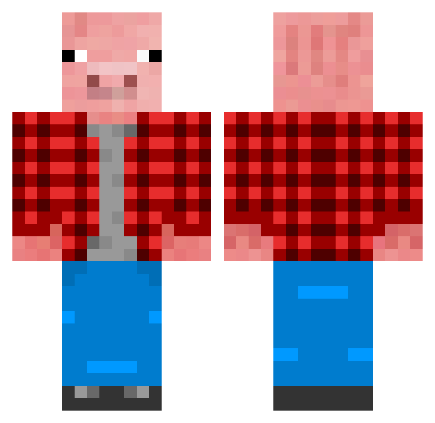Vict0r_DaBoi Minecraft skin, front and back view