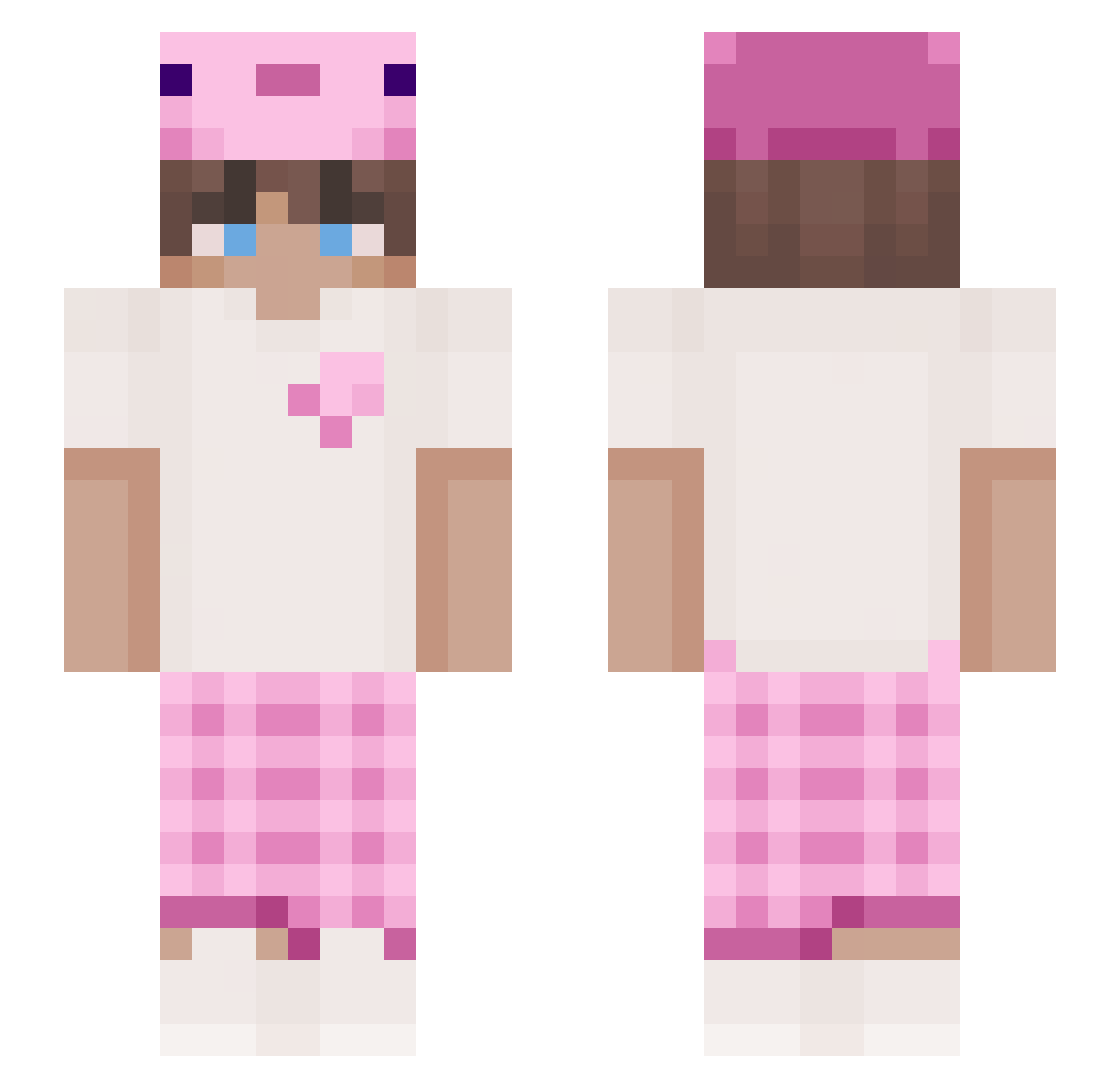 VitekGTS Minecraft skin, front and back view