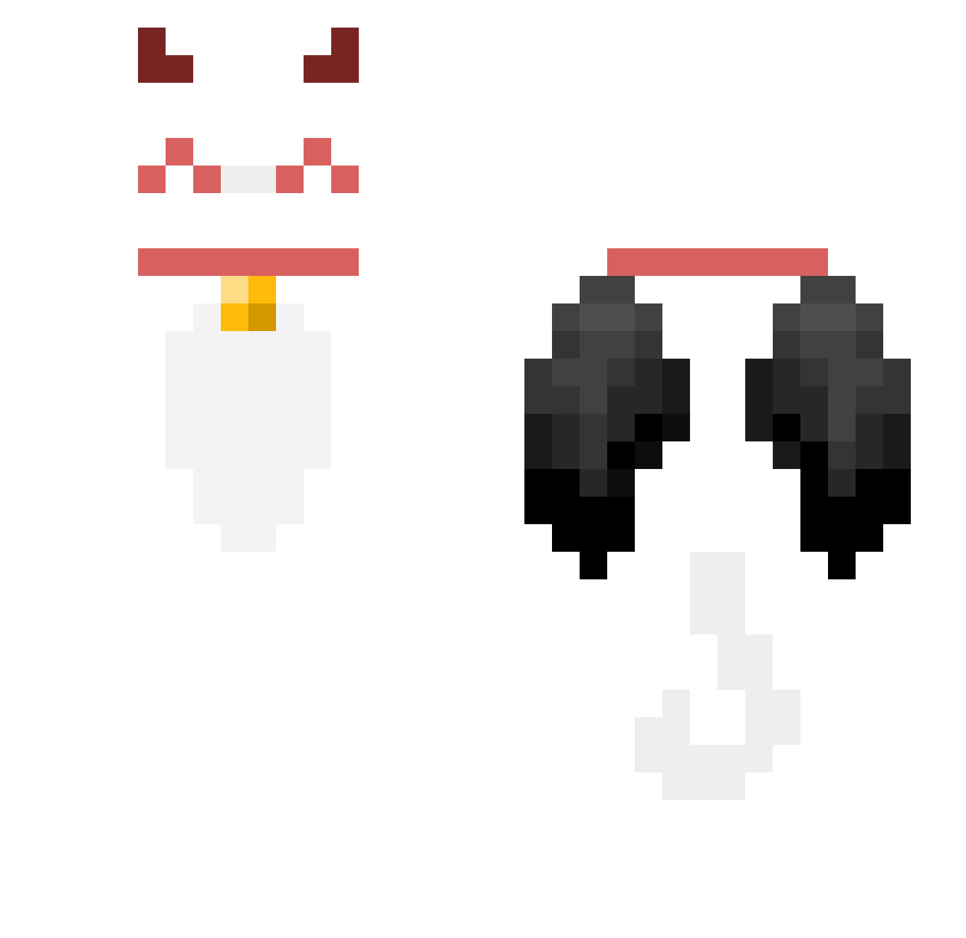 RetroBean0 Minecraft skin, front and back view