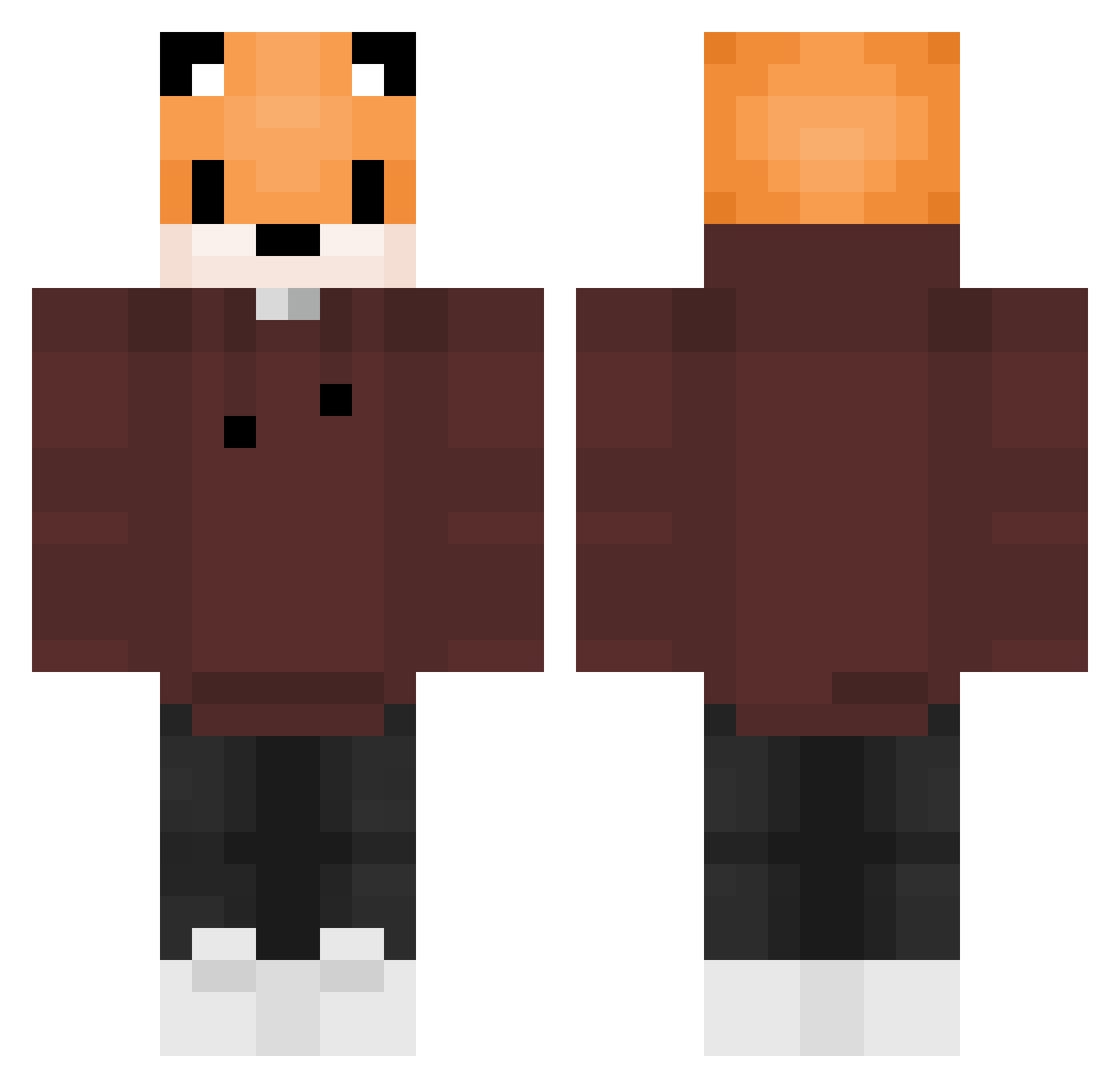 Gam3ov3r2809 Minecraft skin, front and back view