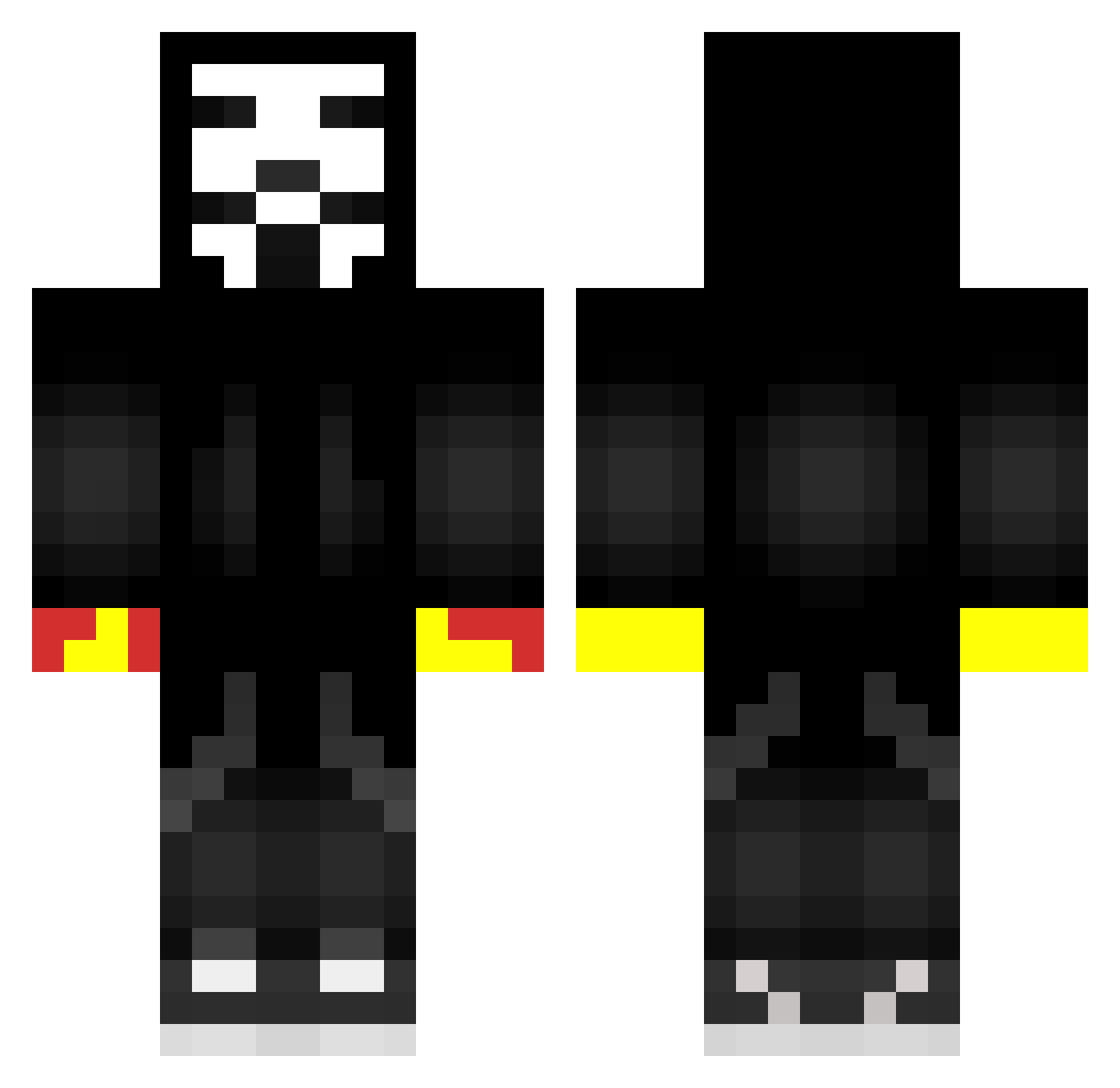 CookierZ Minecraft skin, front and back view