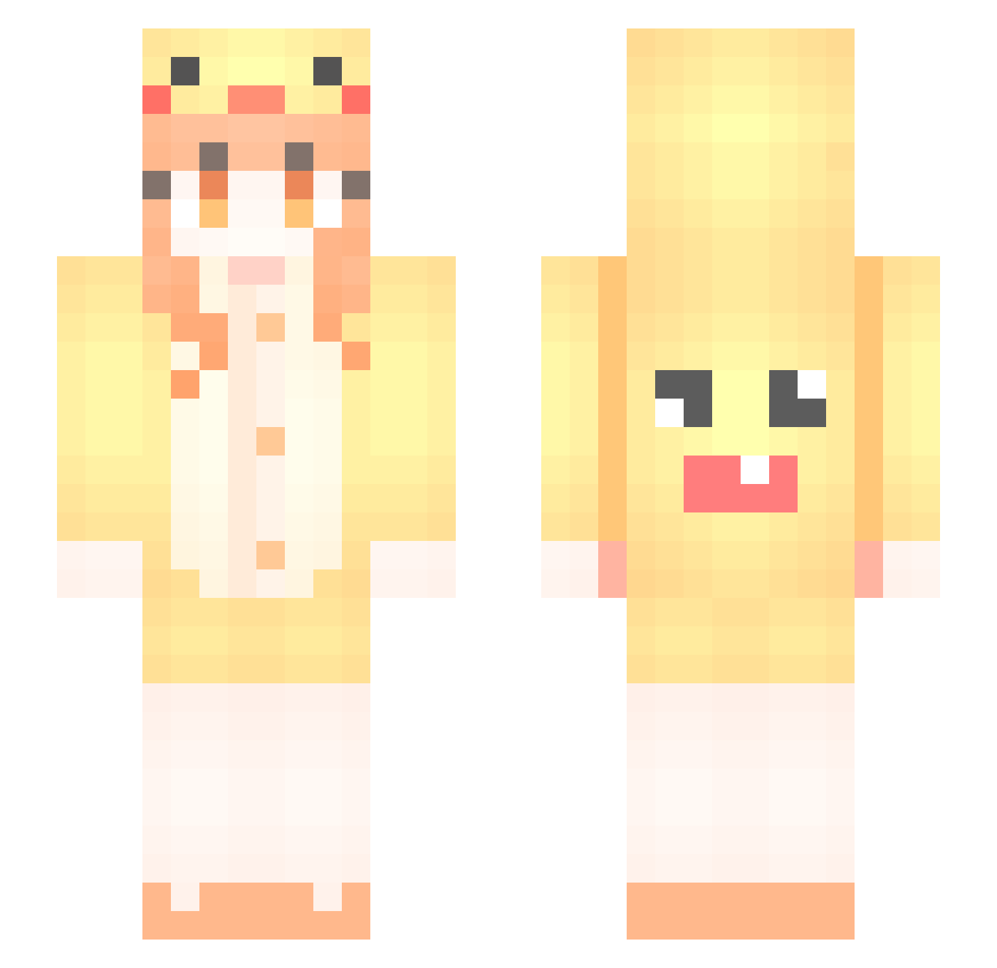 MaeHyong Minecraft skin, front and back view