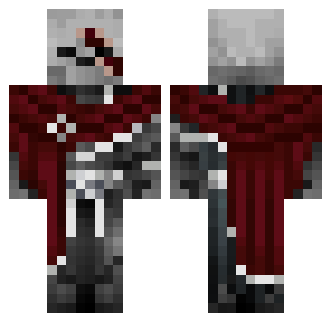 svaqq Minecraft skin, front and back view