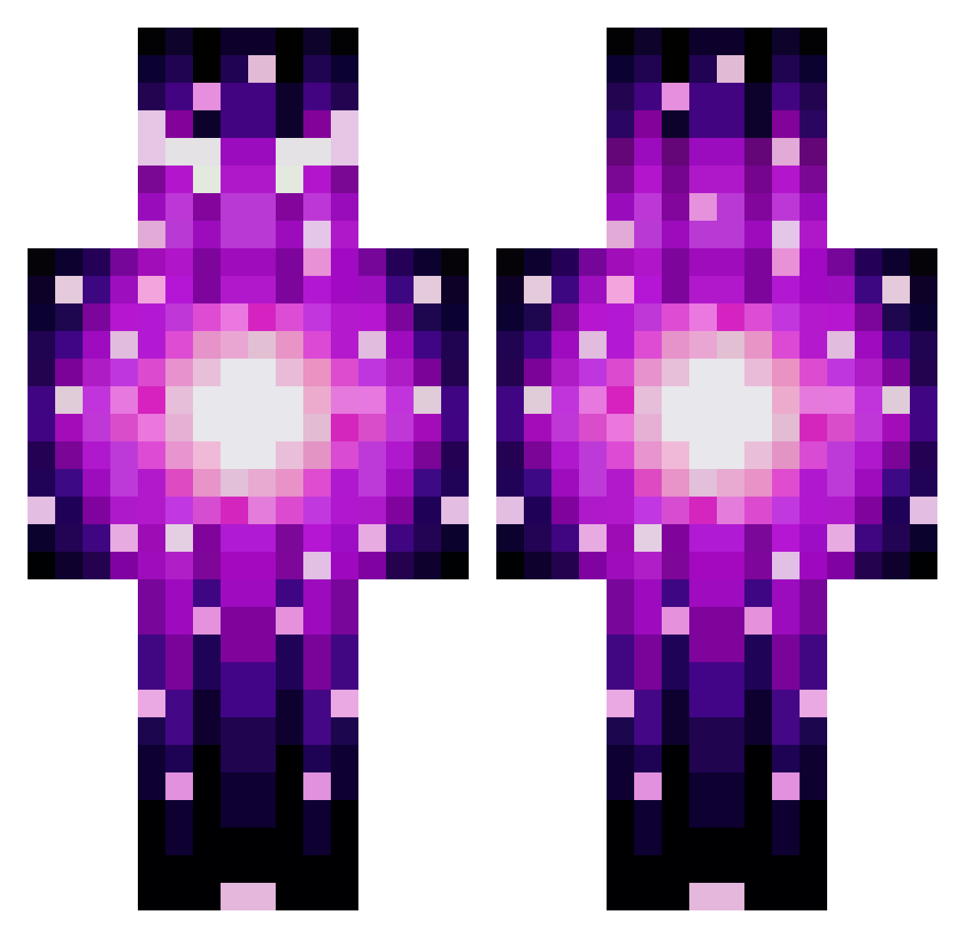 Steph_Longshot Minecraft skin, front and back view
