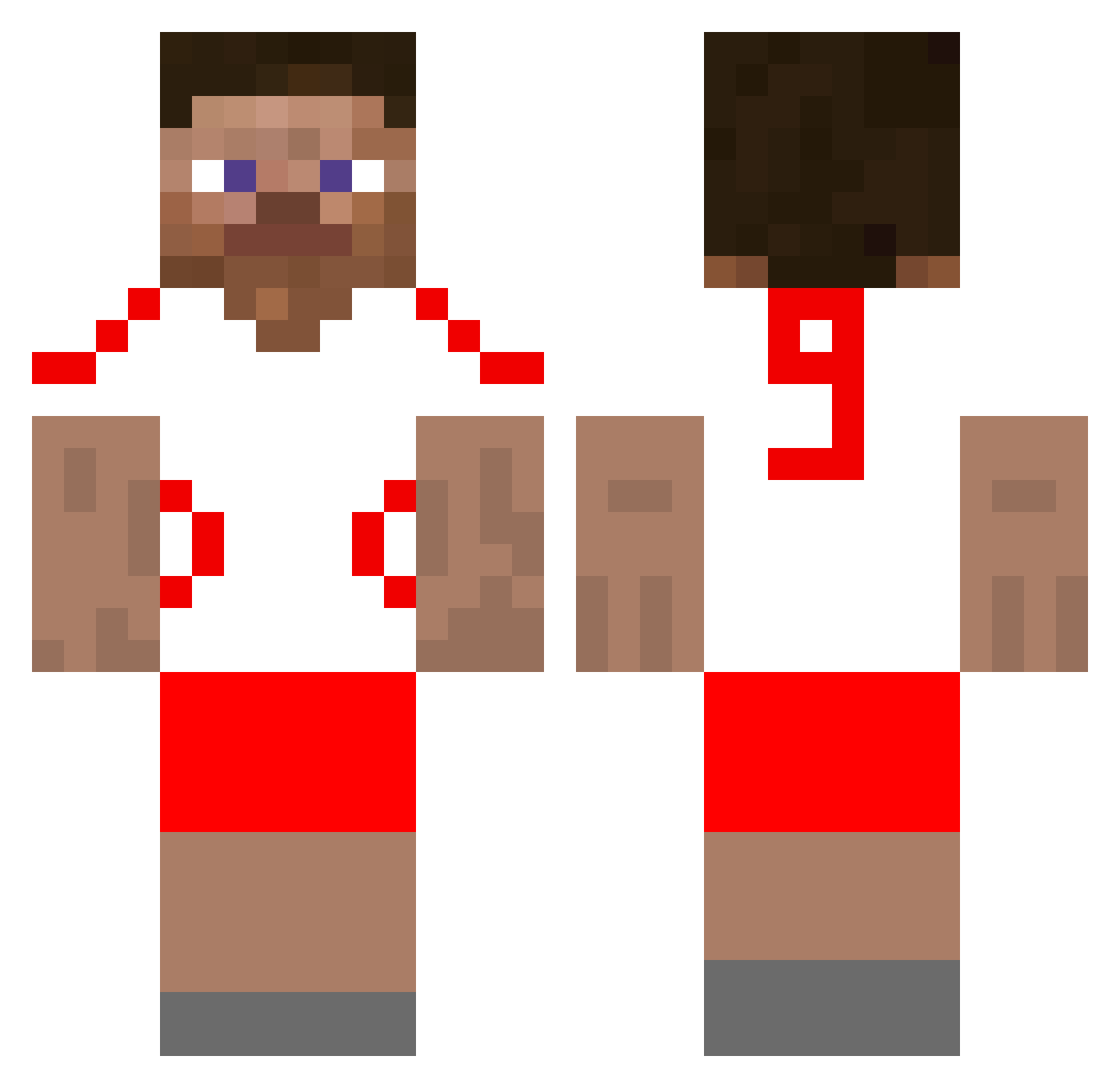 Luka4814 Minecraft skin, front and back view