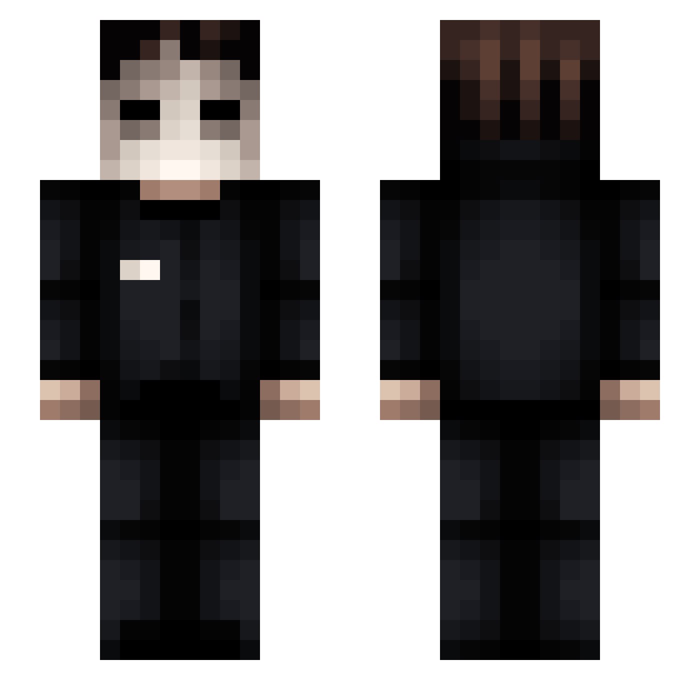 SpoookY__ Minecraft skin, front and back view