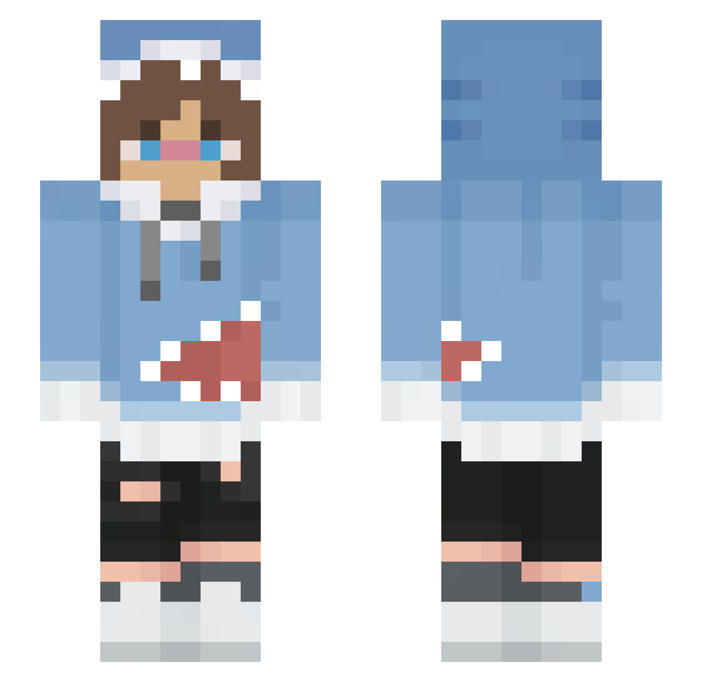 Yung_N_ut Minecraft skin, front and back view