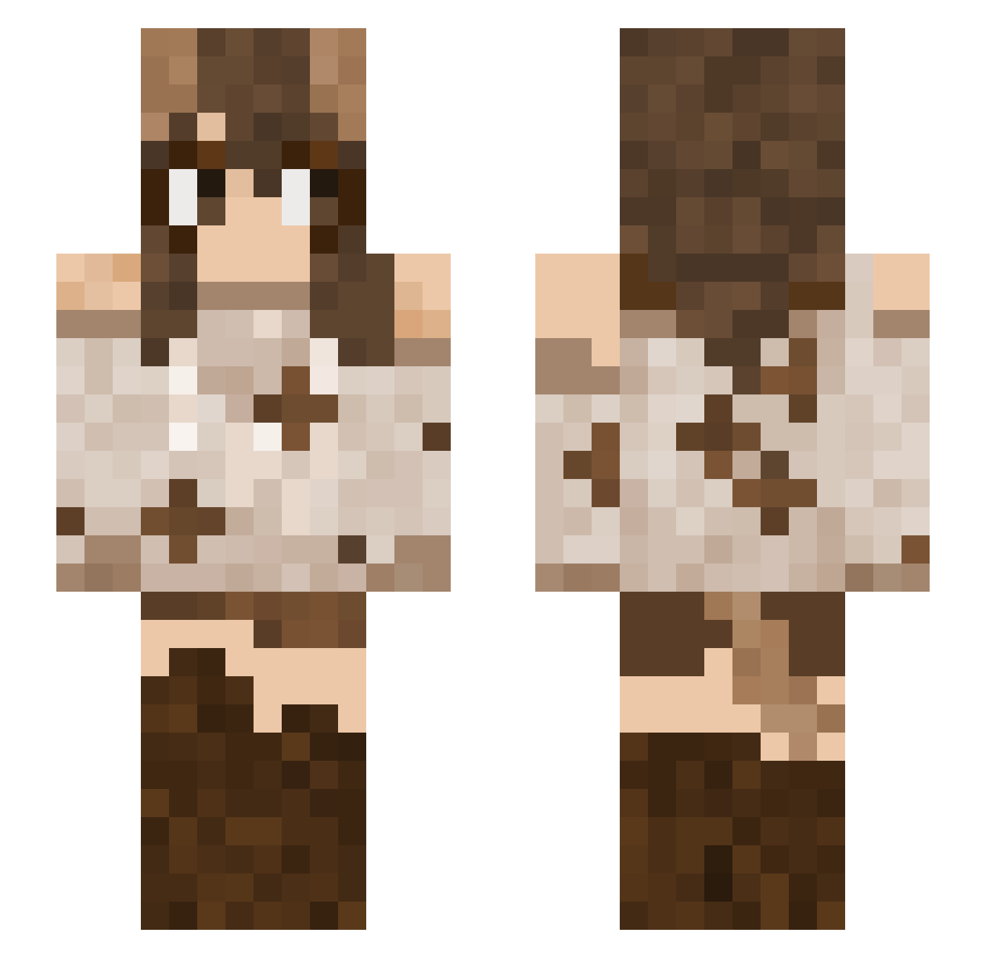 Ire_Evanesce Minecraft skin, front and back view