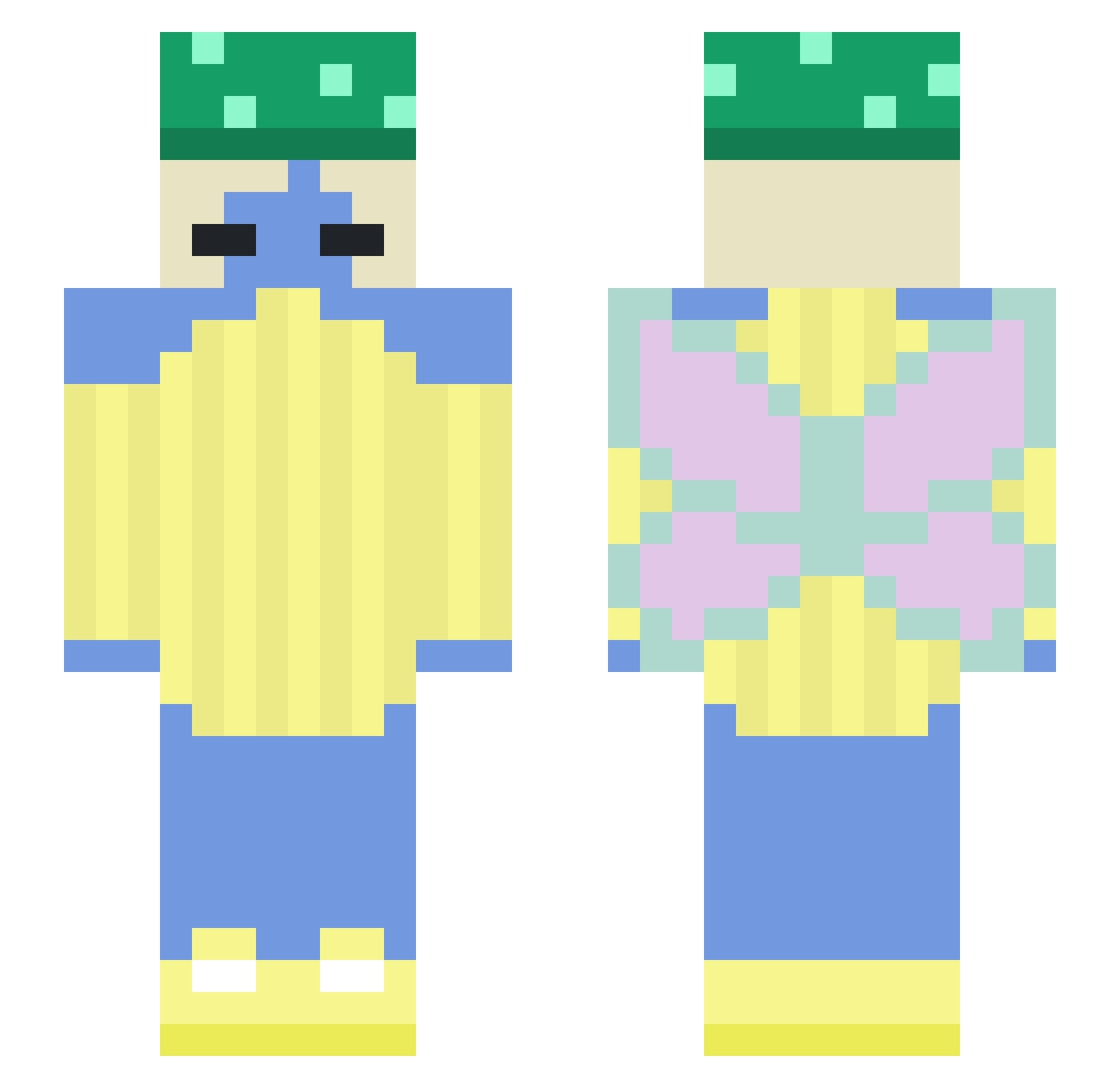 ArchfeyAdelaide Minecraft skin, front and back view