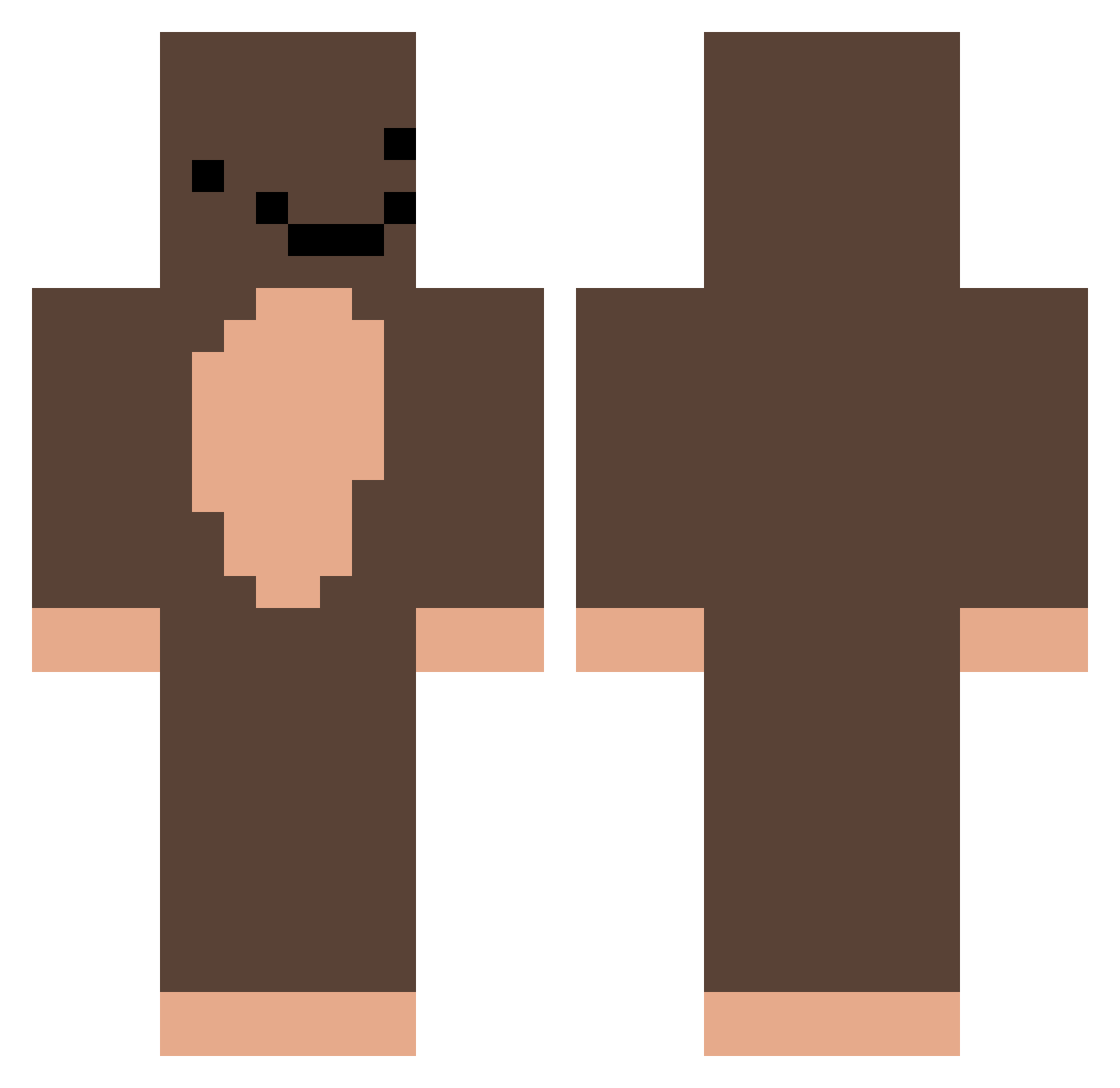 weegpp Minecraft skin, front and back view
