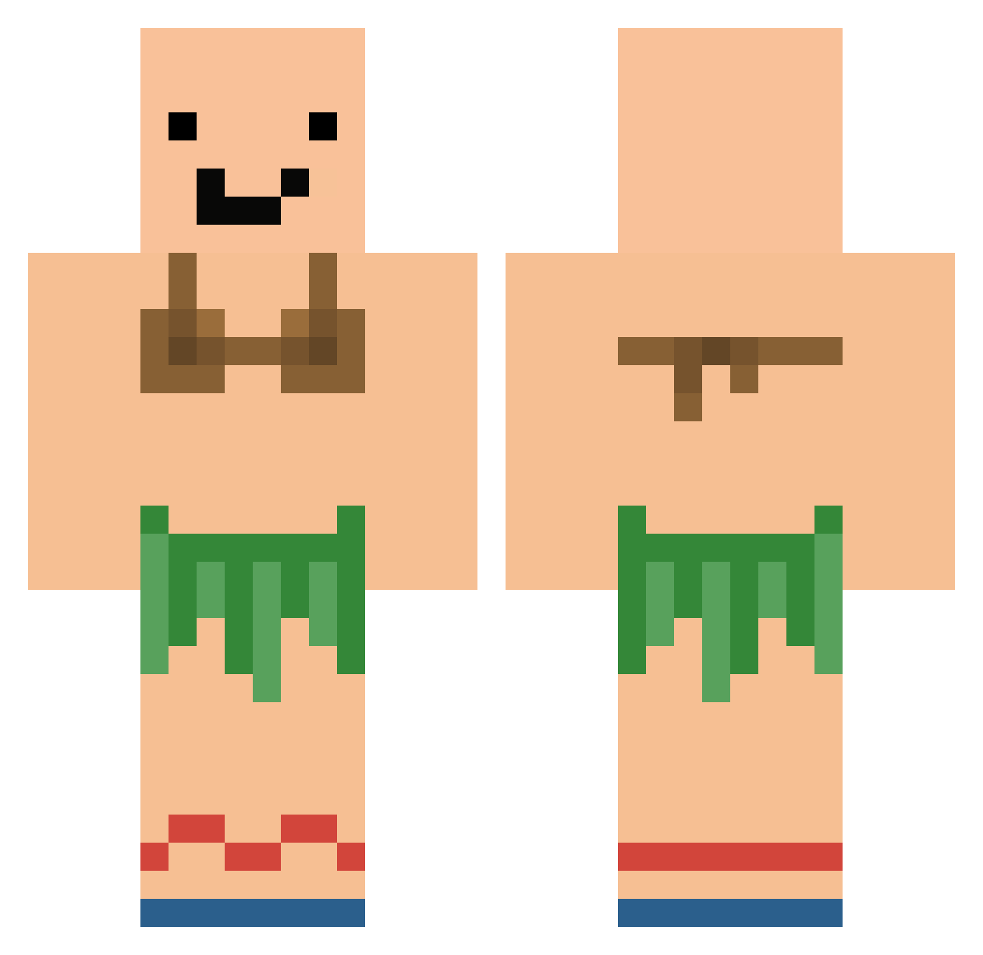 NotAffected Minecraft skin, front and back view