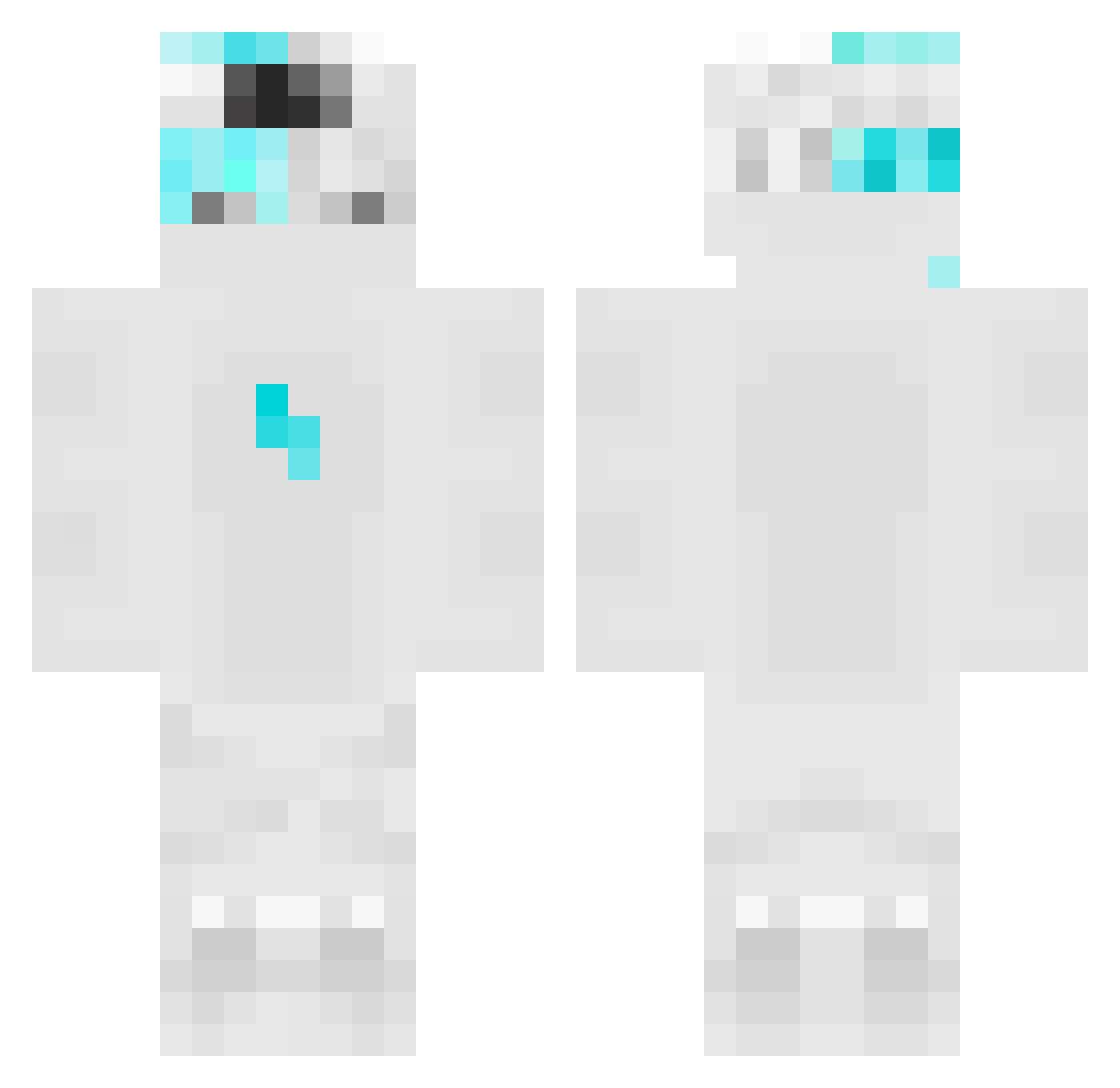 NoPainNoGain Minecraft skin, front and back view