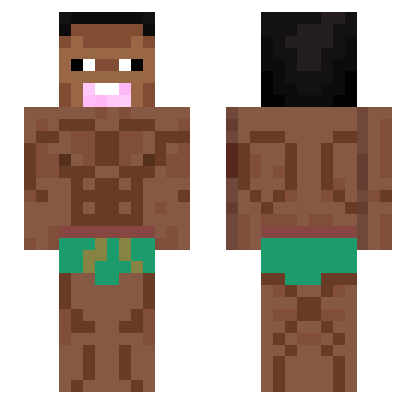 HorusPorus Minecraft skin, front and back view