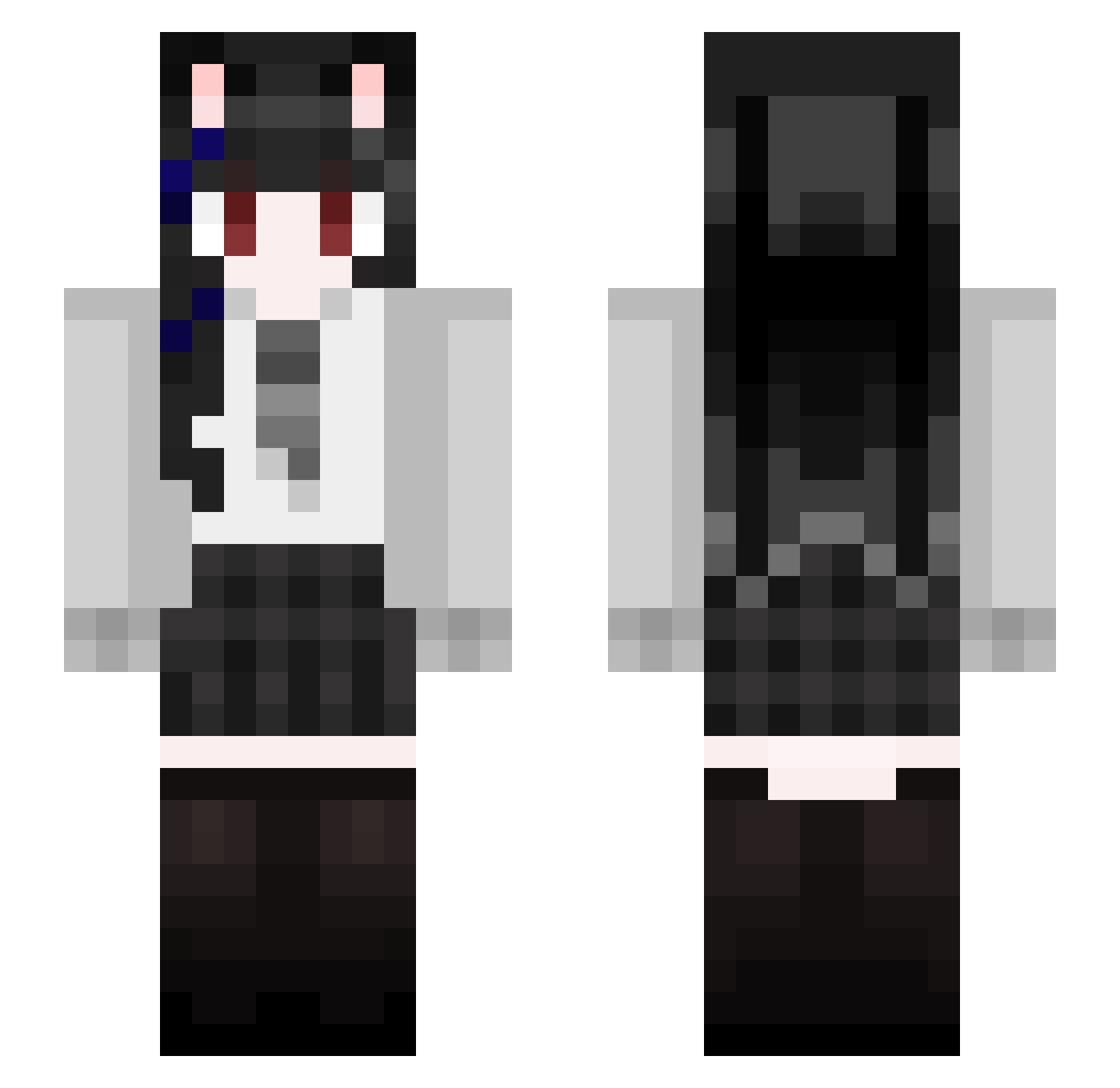 momozi1738 Minecraft skin, front and back view