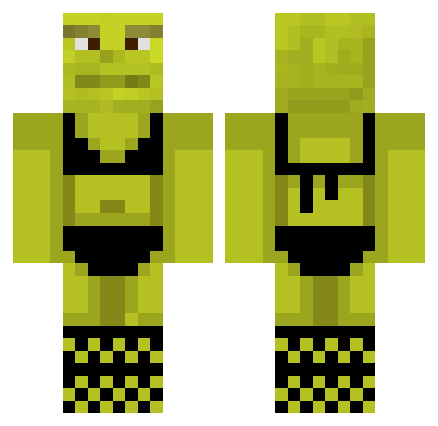 SimpForFrxsty Minecraft skin, front and back view