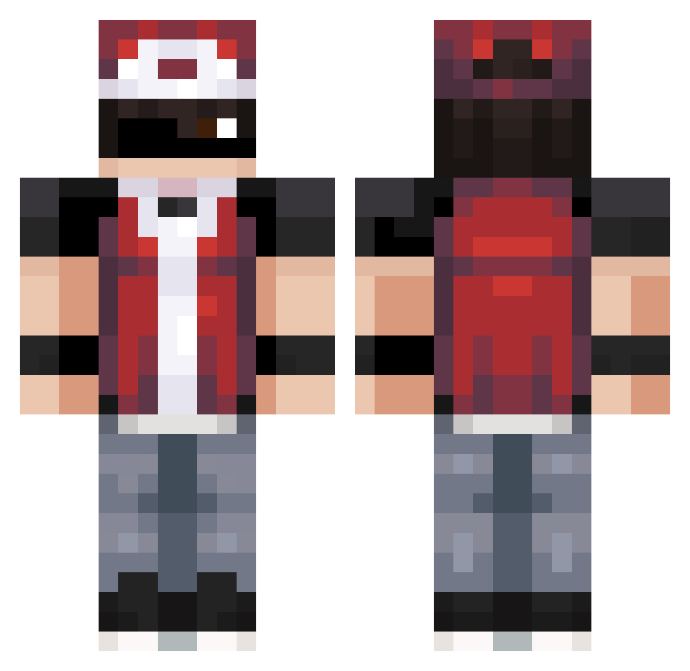 N0T_ASHINXD Minecraft skin, front and back view