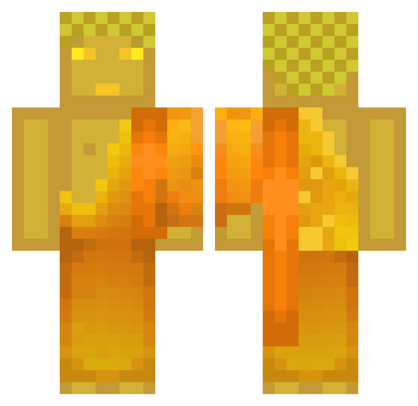 Leon2oo8 Minecraft skin, front and back view