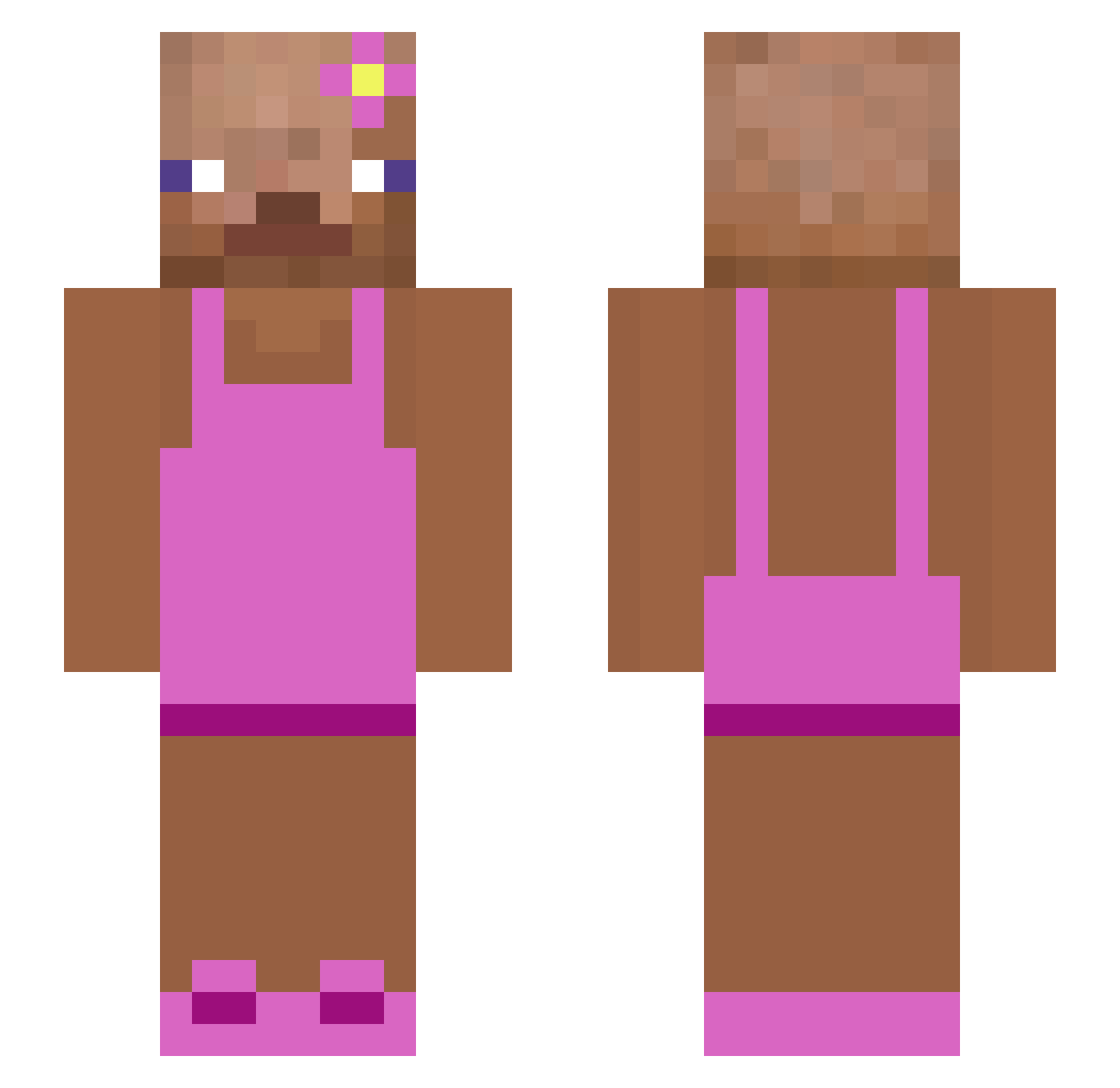 _mup Minecraft skin, front and back view