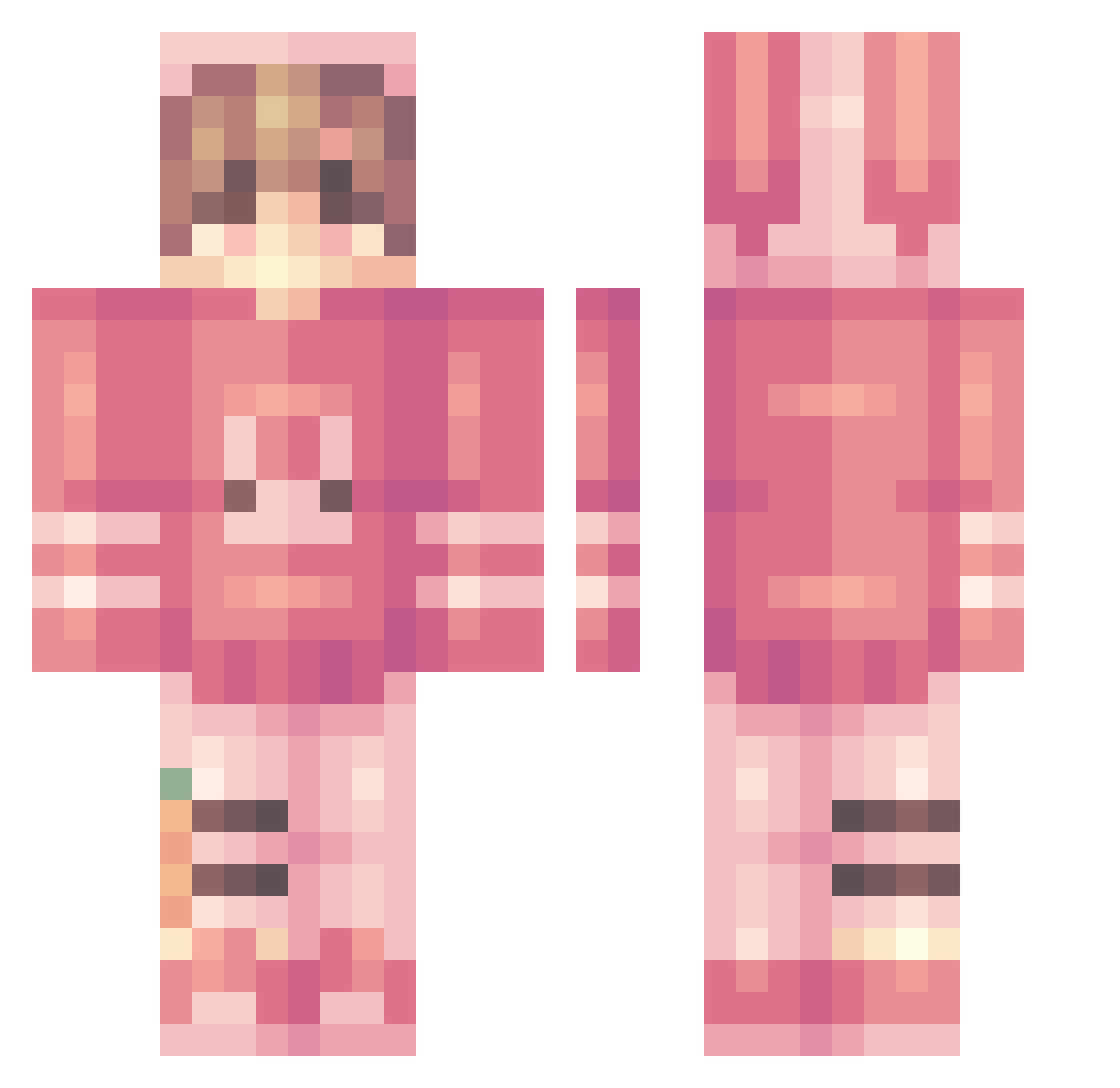 princepsychu Minecraft skin, front and back view