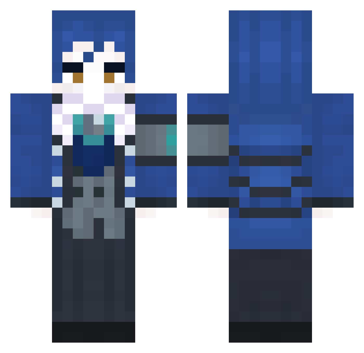 hnrx_ Minecraft skin, front and back view