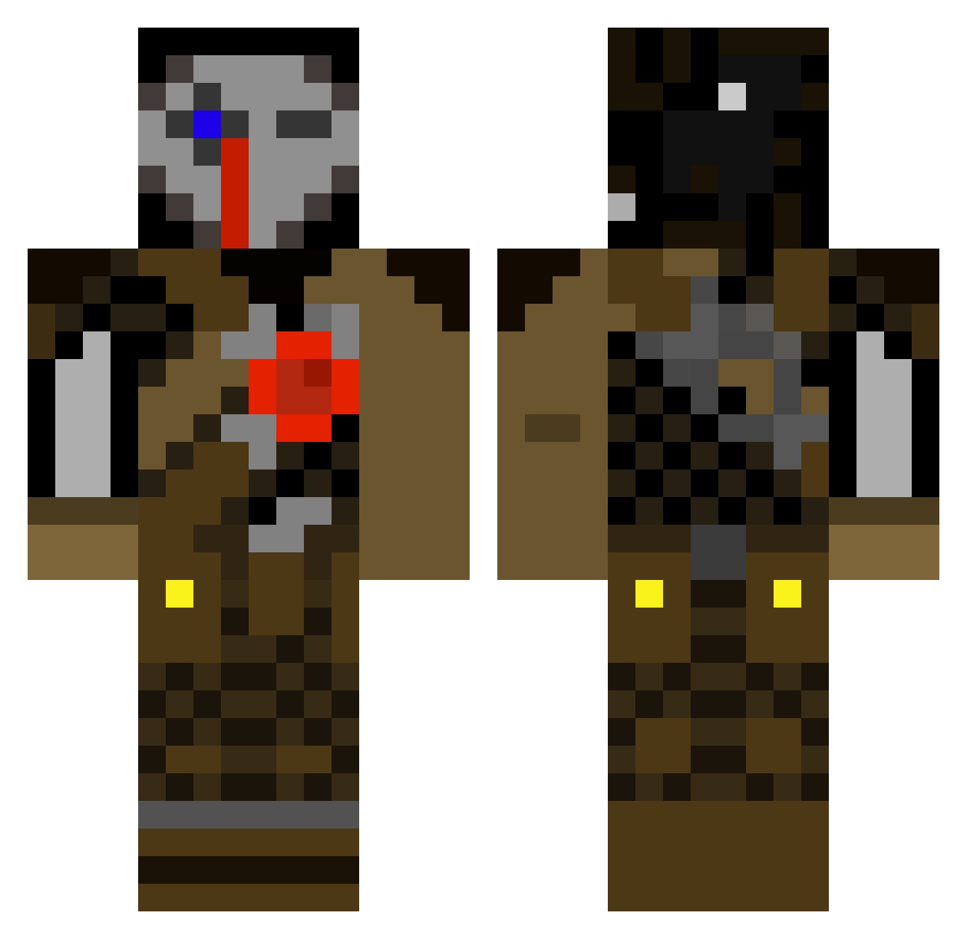 Dragonseer1 Minecraft skin, front and back view