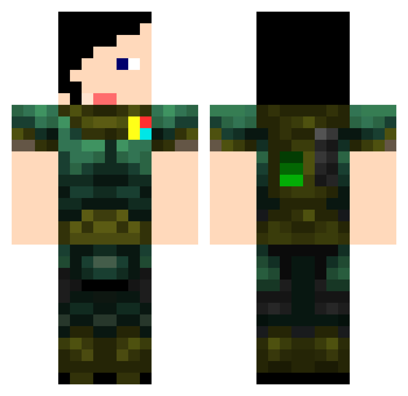 Adela Minecraft skin, front and back view