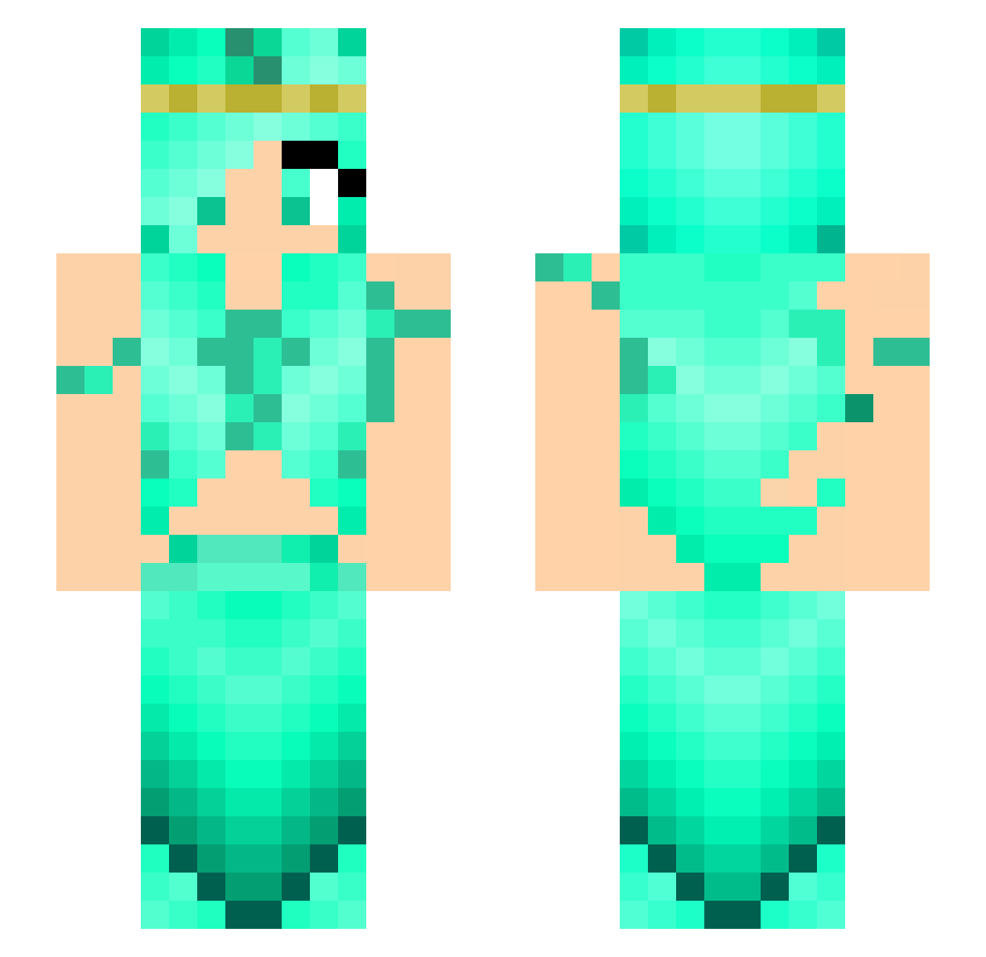SummerBeen Minecraft skin, front and back view