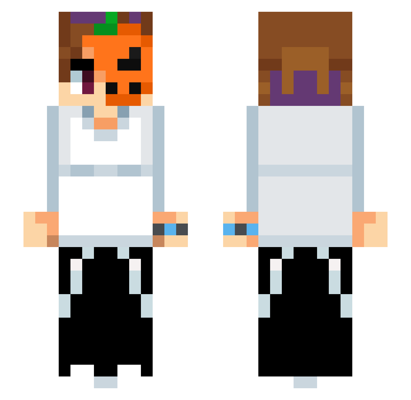 gamediscisagamer Minecraft skin, front and back view