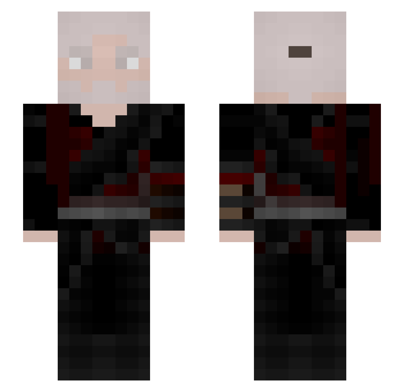 Tisonquichante Minecraft skin, front and back view