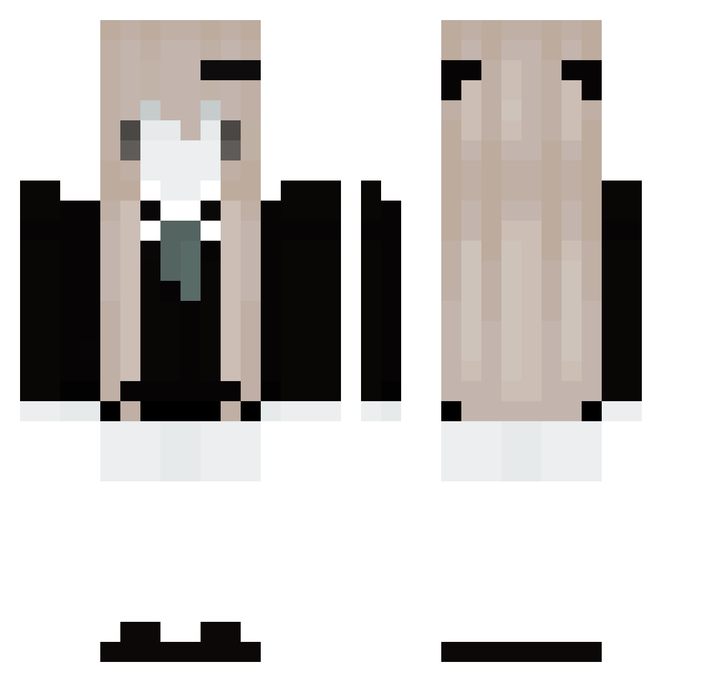 Noragami_ Minecraft skin, front and back view