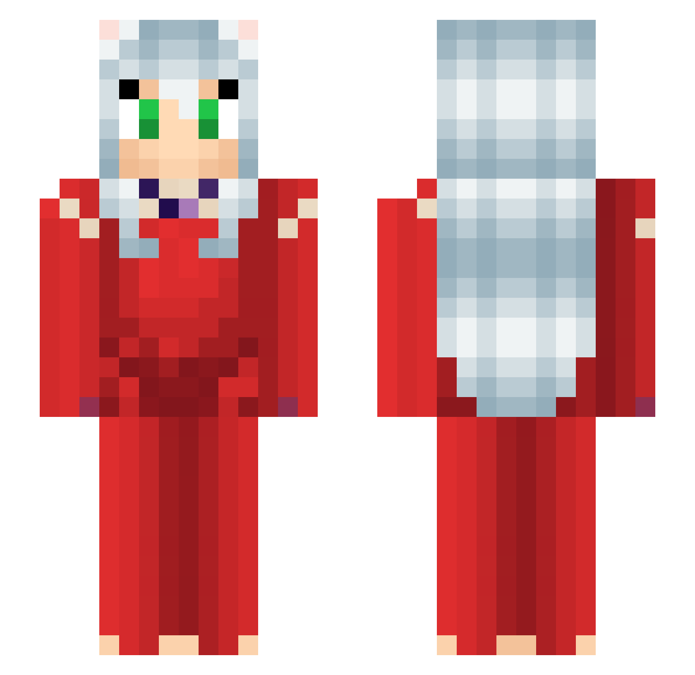 BucketofBooty Minecraft skin, front and back view