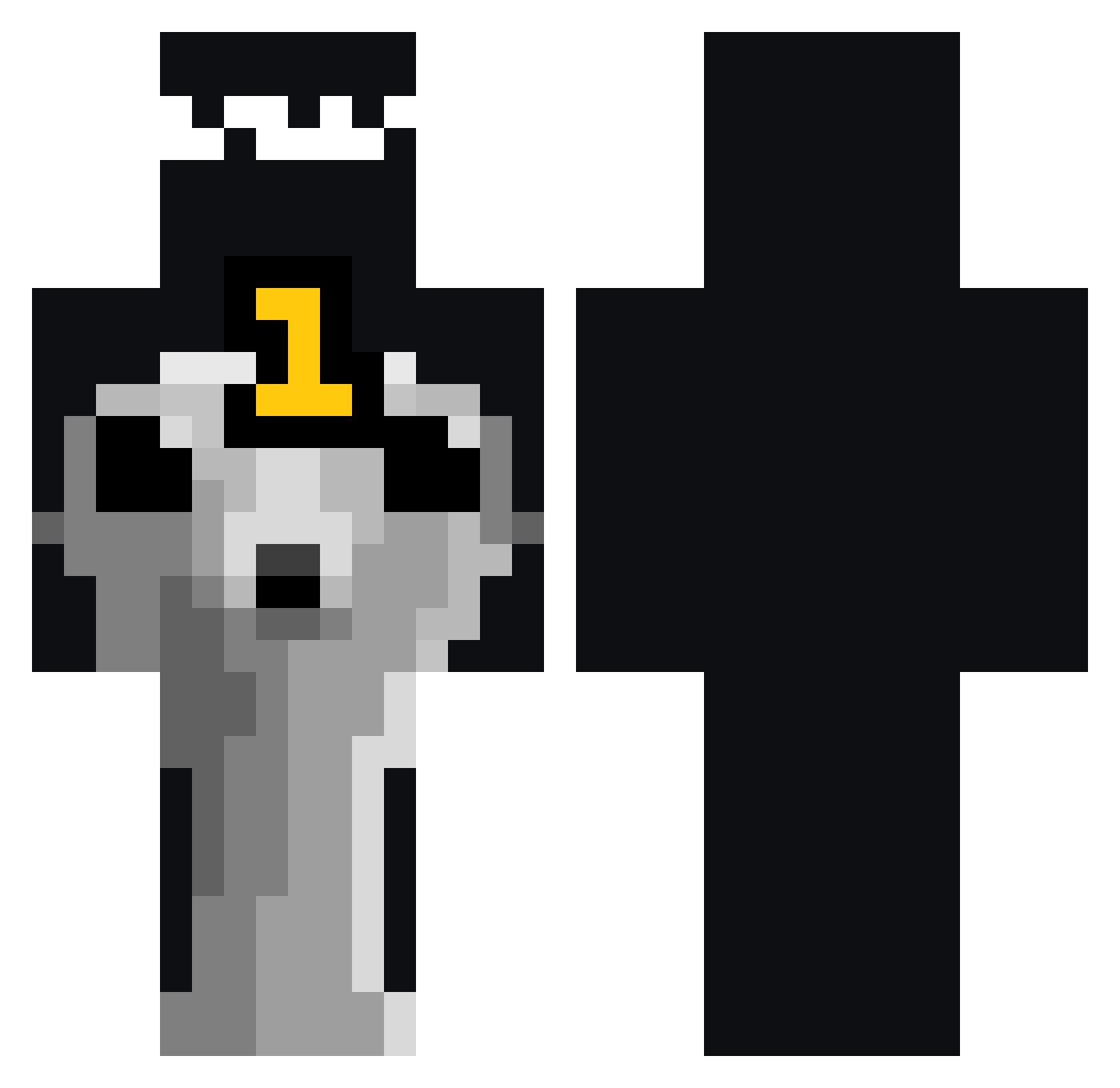 legoation Minecraft skin, front and back view