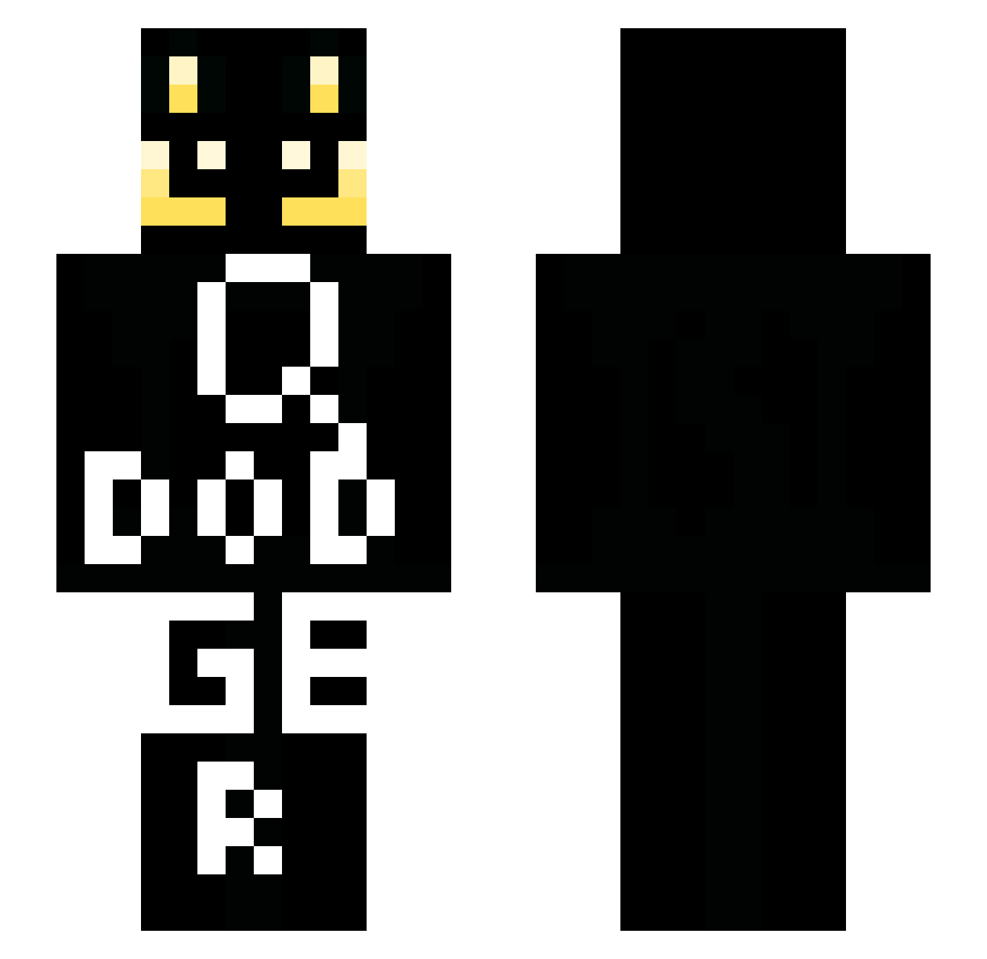 Races Minecraft skin, front and back view