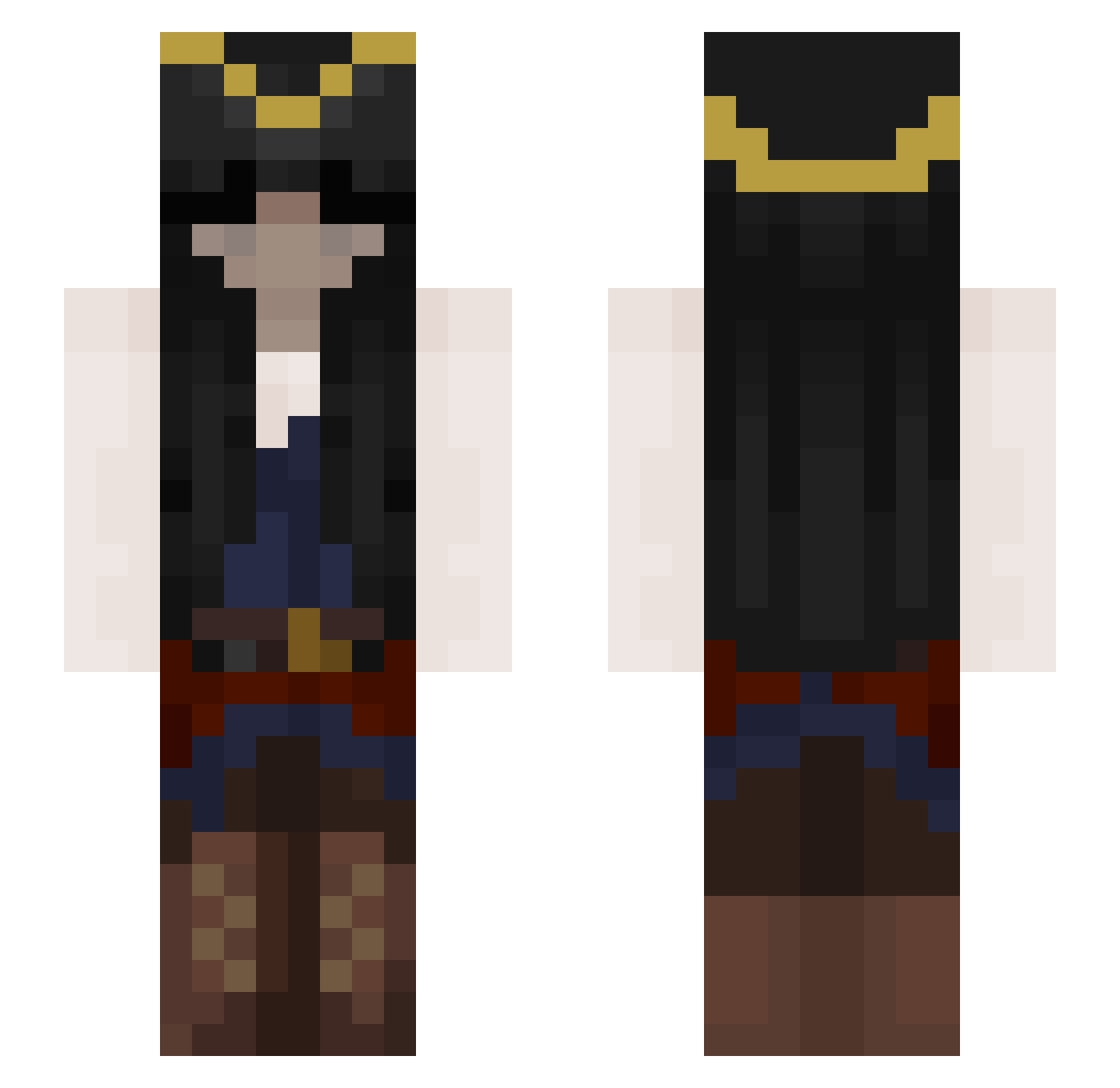 1332 Minecraft skin, front and back view